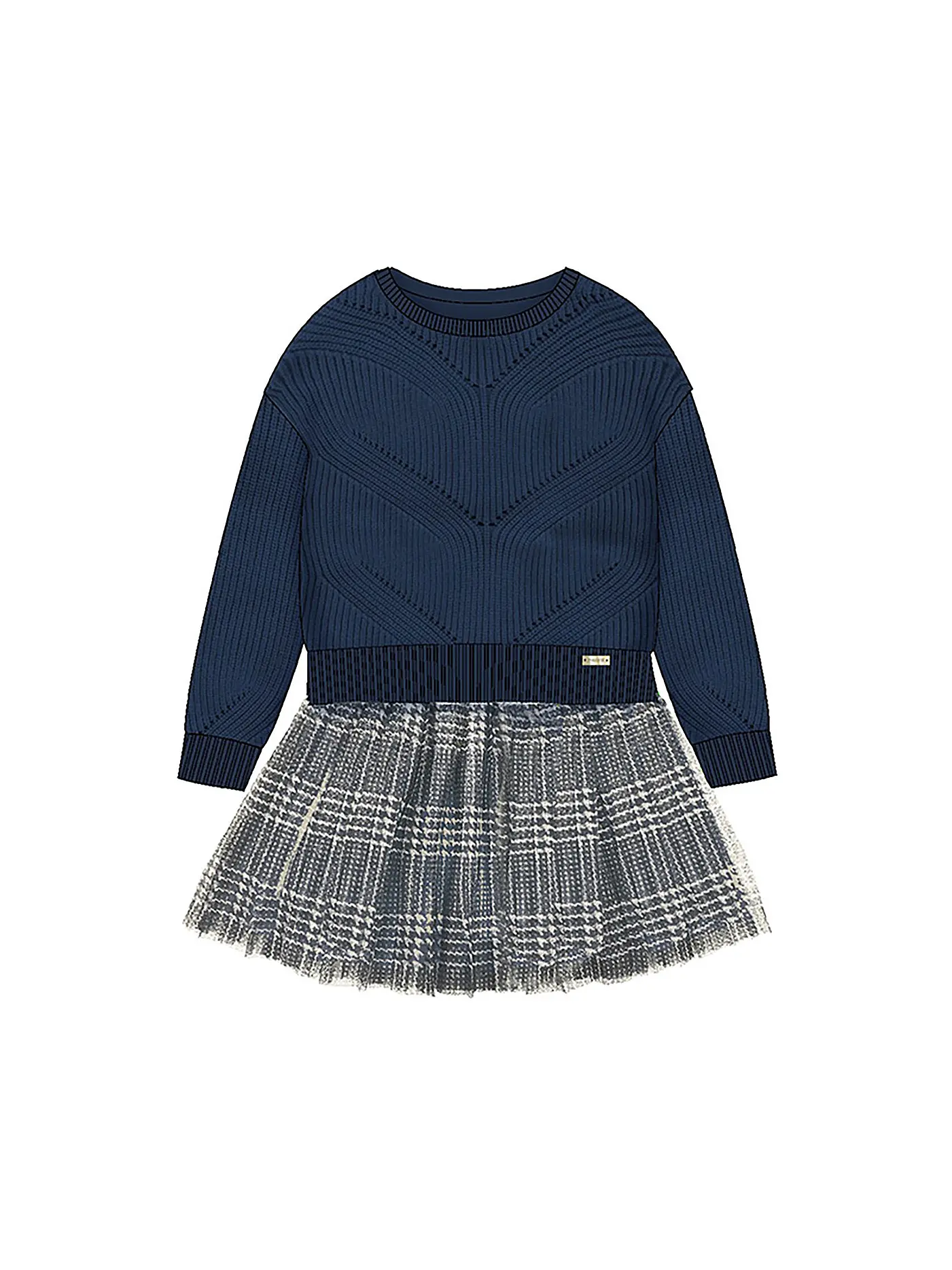 MAYORAL | Mädchen Kleid 2-tlg. | dunkelblau