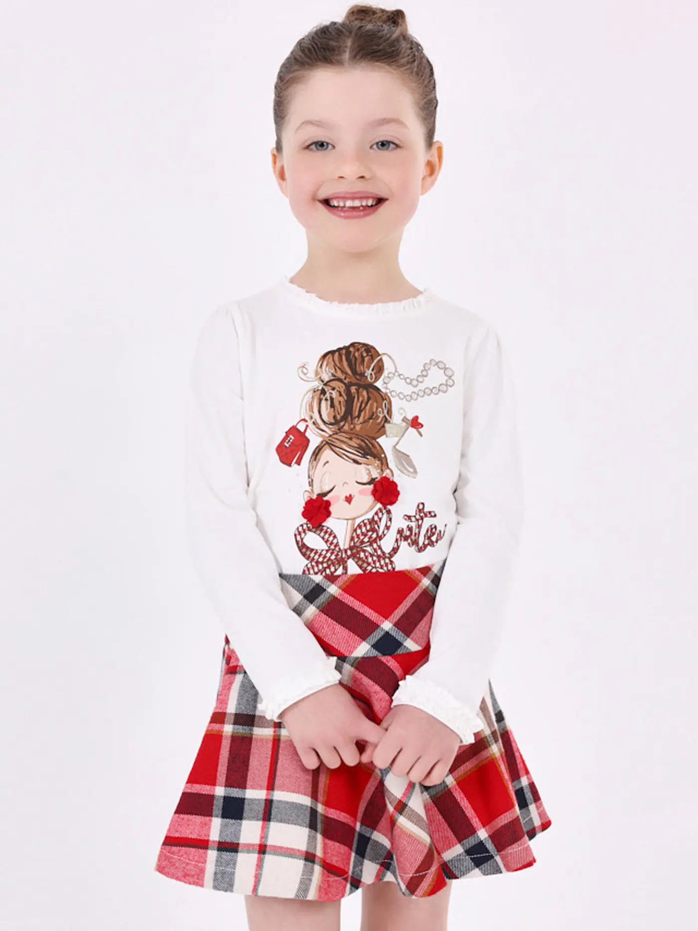 MAYORAL | Mädchen Langarmshirt | weiss