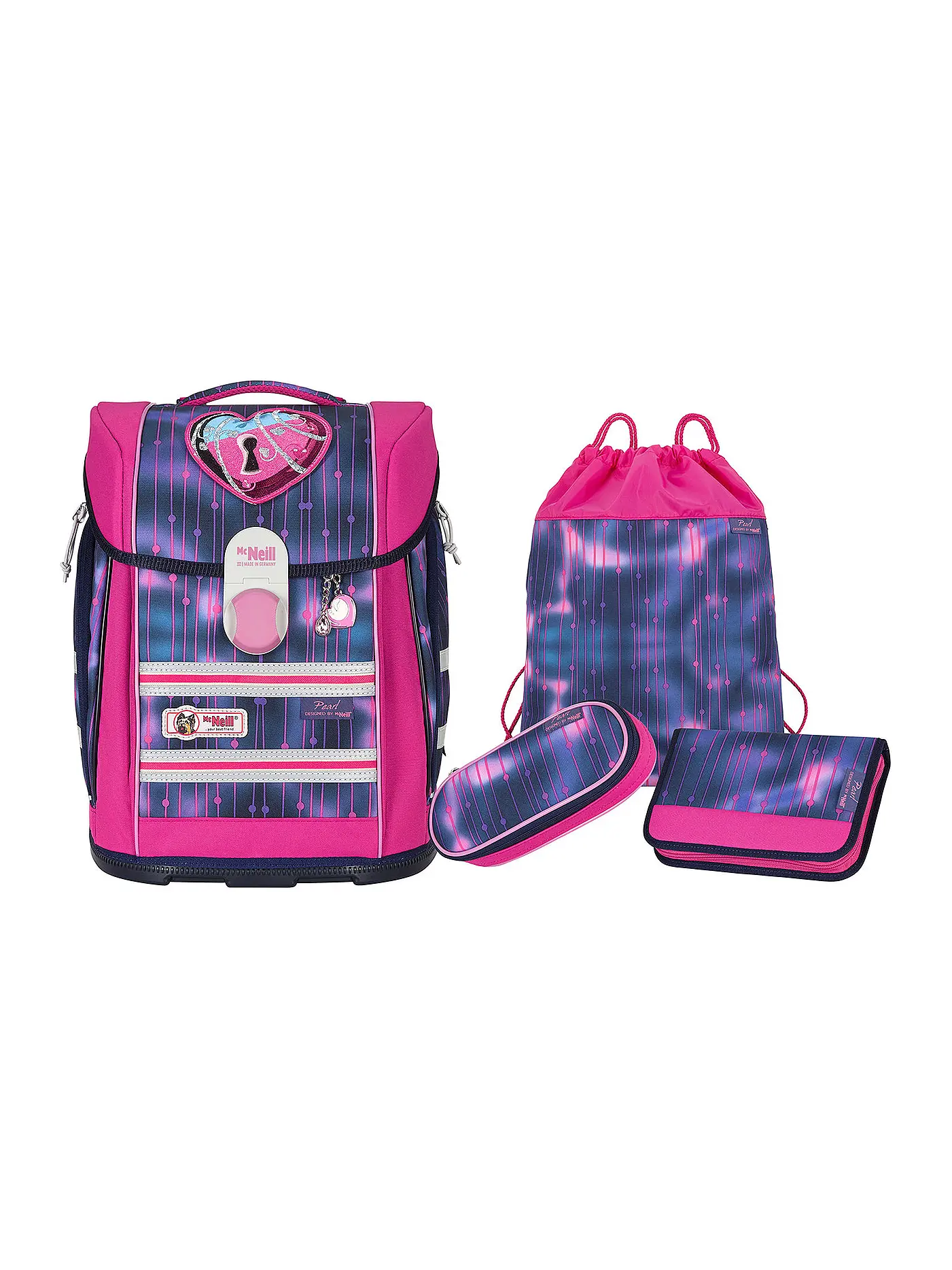 MC NEILL | Schultaschen Set 4tlg McLight Ergo Primero Pearl | lila