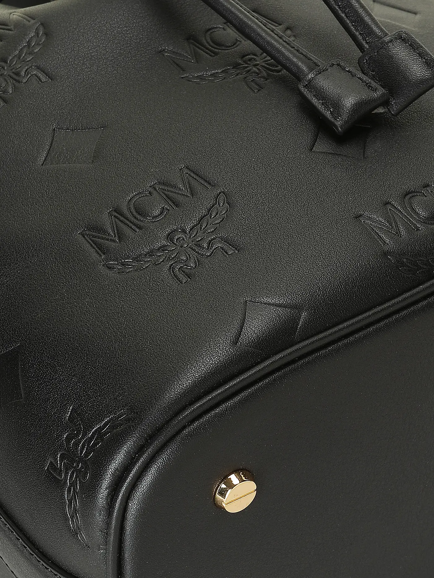 MCM | Ledertasche - Bucket Bag DESSAU Medium  | schwarz