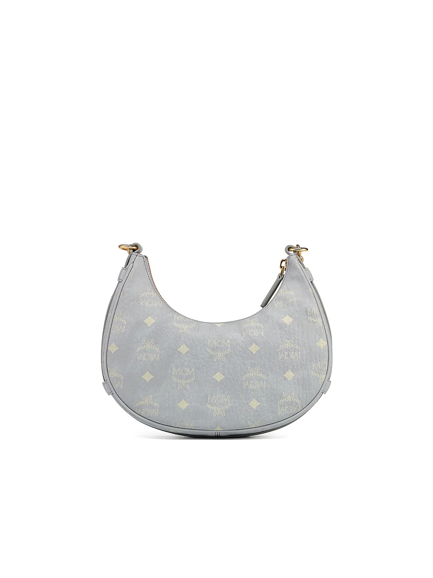 MCM | Ledertasche - Hobo Bag AREN Small | hellgrau