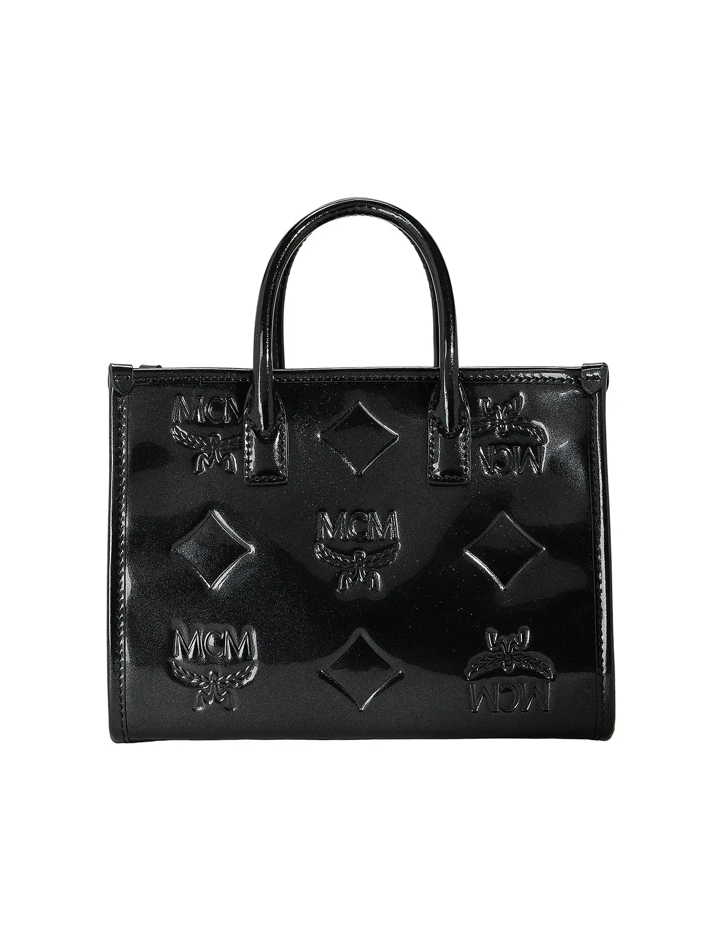 MCM | Ledertasche - Tote Bag MÜNCHEN Mini | schwarz