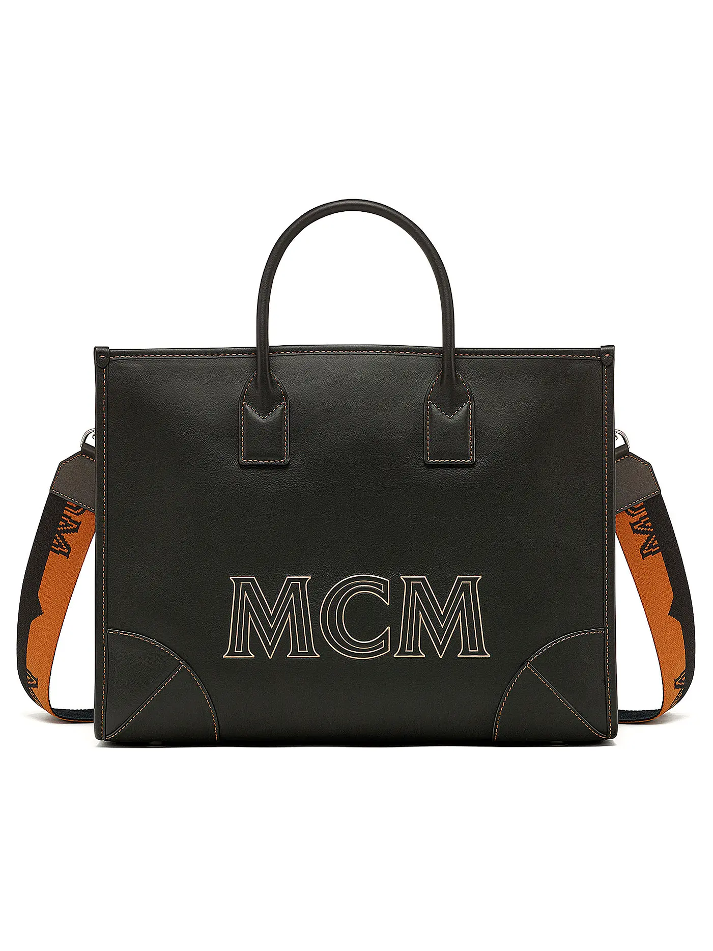MCM | Ledertasche - Tote Bag MÜNCHEN | schwarz