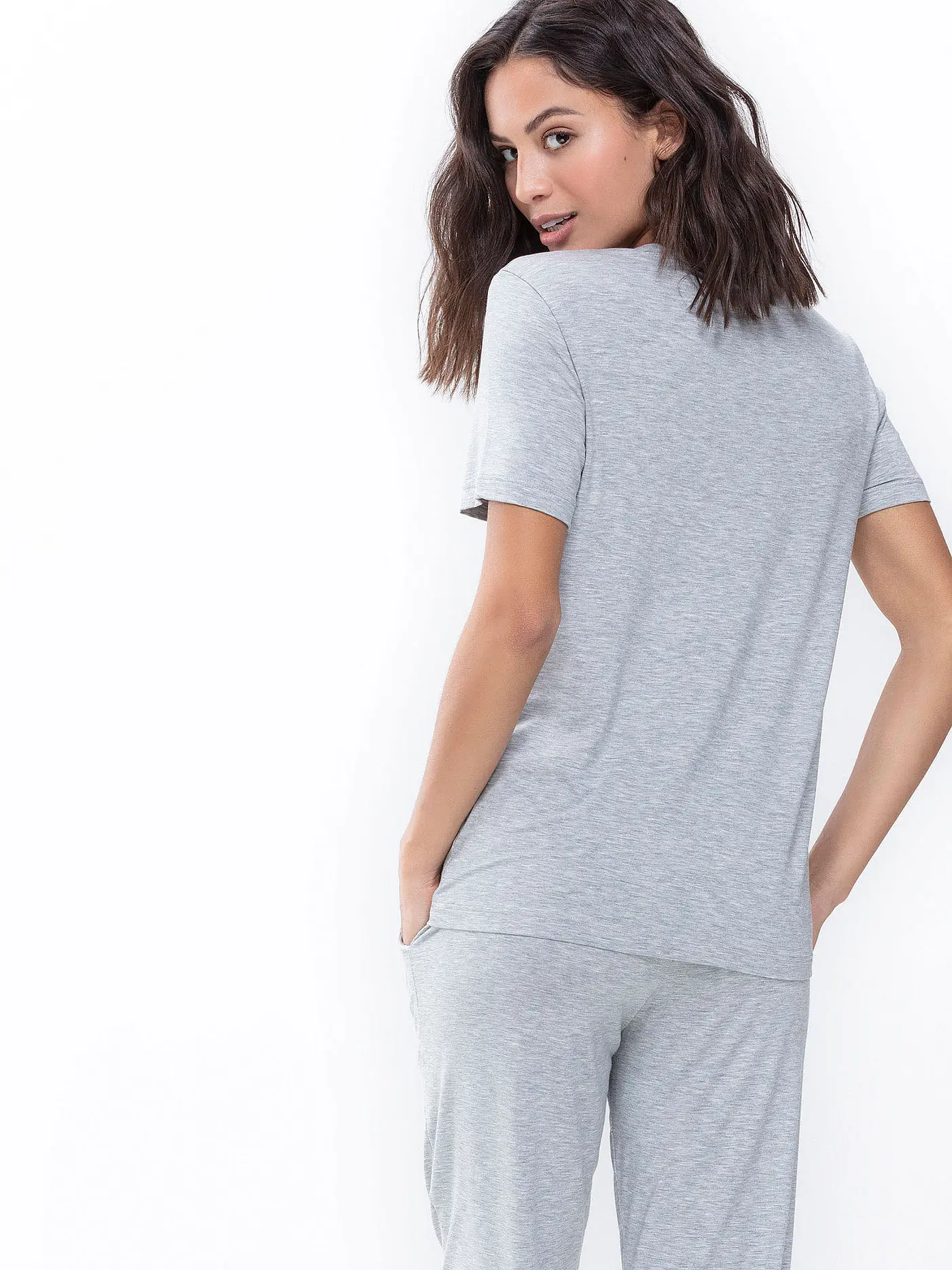 MEY | Loungewear  Shirt "Vaiana" | grau