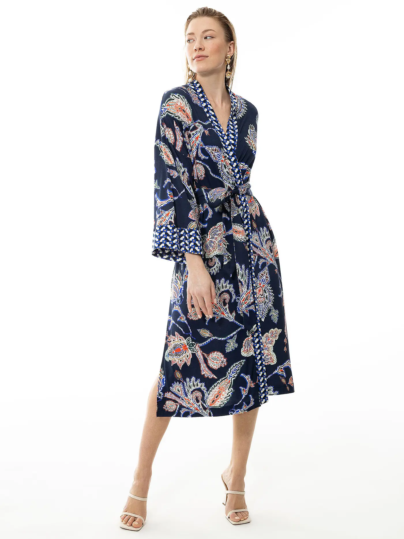 MEY | Morgenmantel - Kimono TELIA | dunkelblau