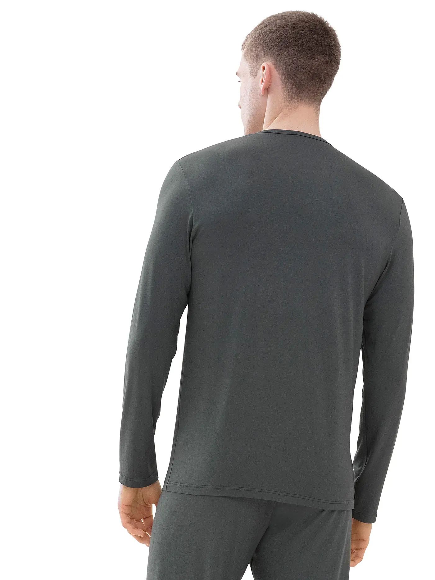 MEY | Pyjama Langarmshirt | grau