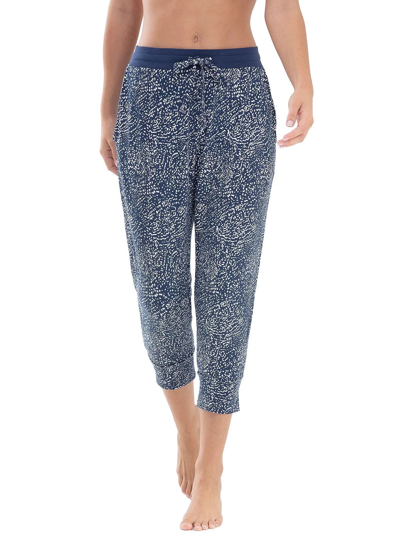 MEY | Pyjamahose 3/4 | blau