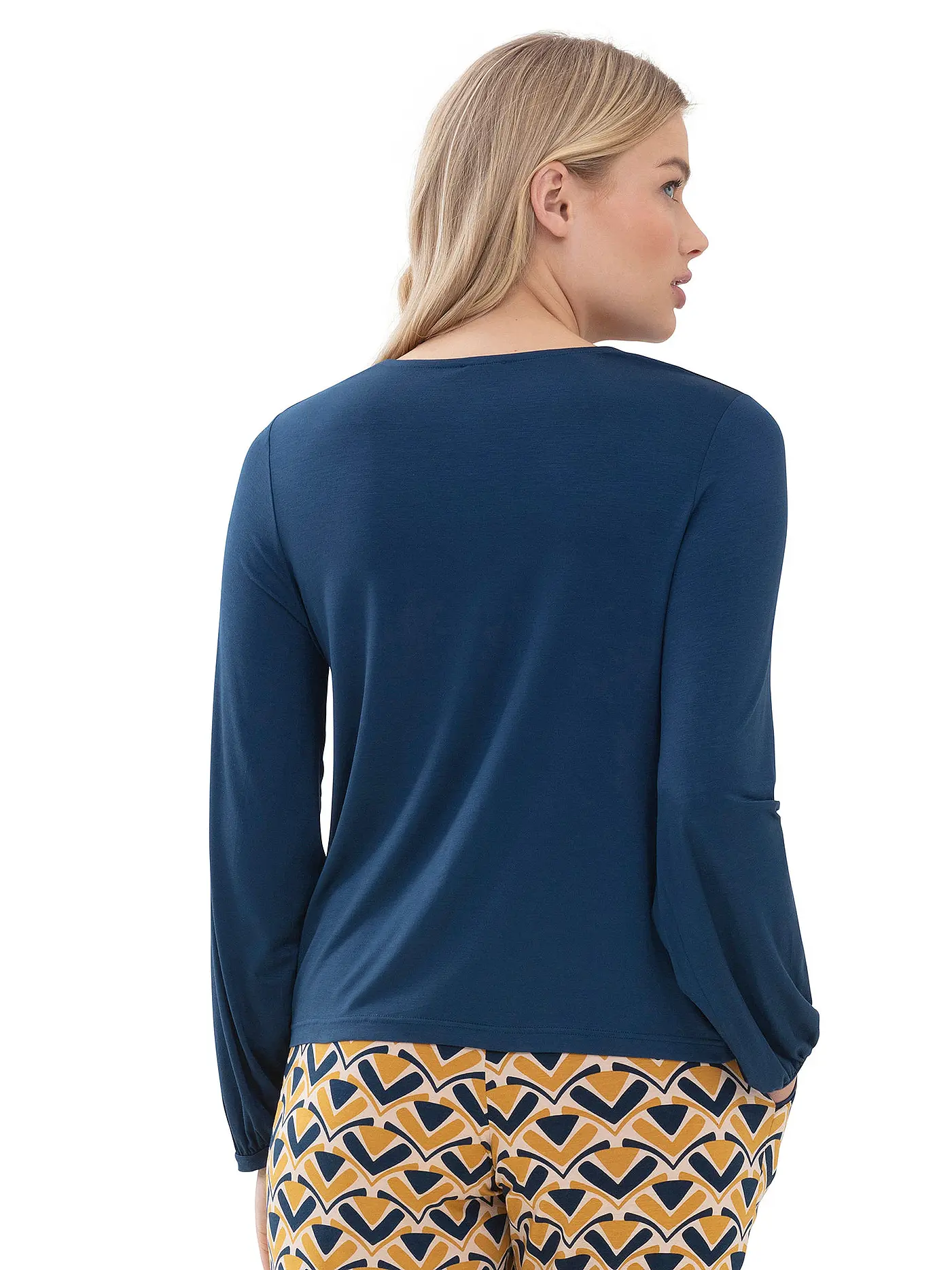 MEY | Pyjamashirt | dunkelblau