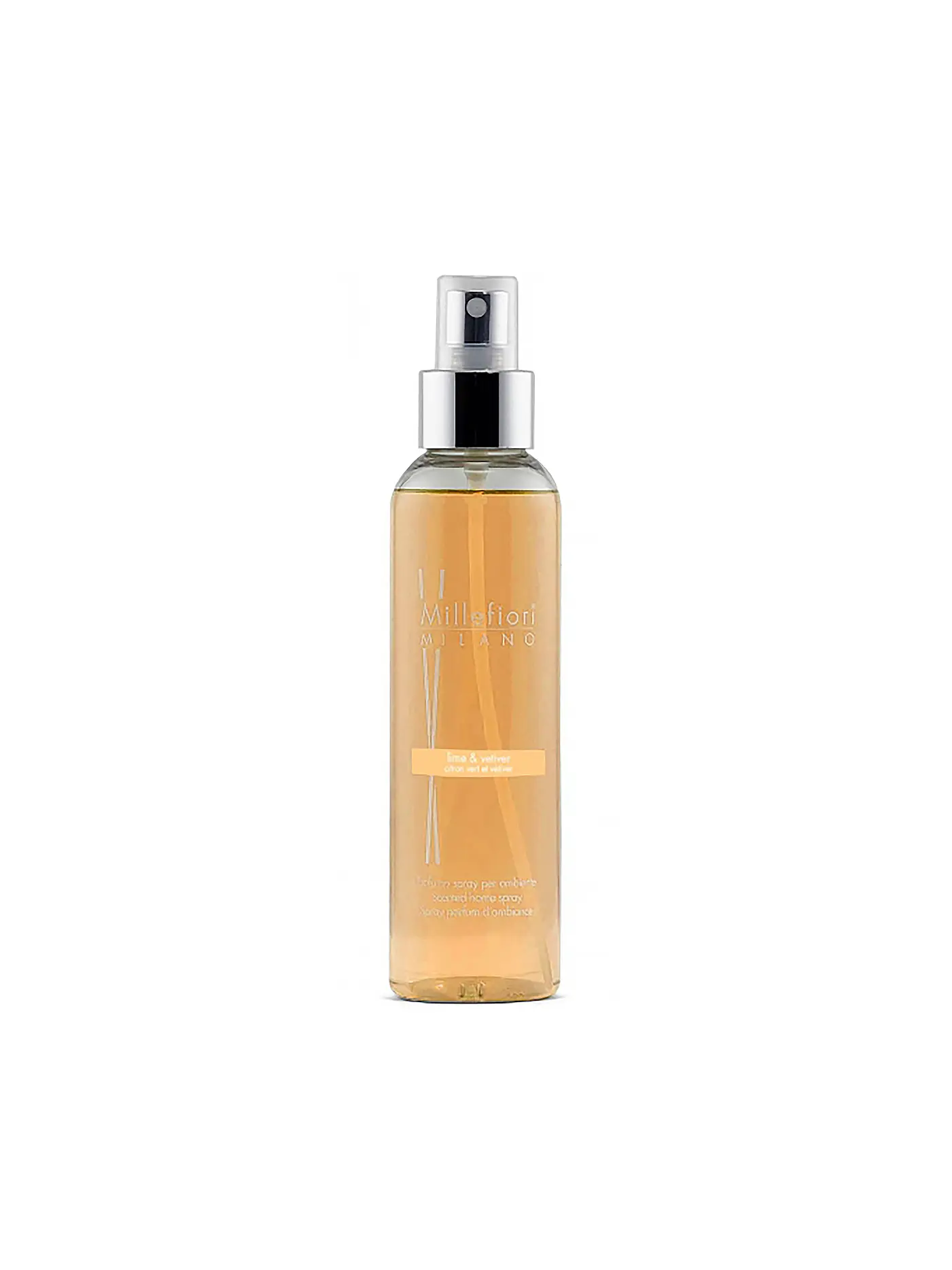 MILLEFIORI | Raumspray Natural Fragrance - Lime & Vetiver 150ml | gelb