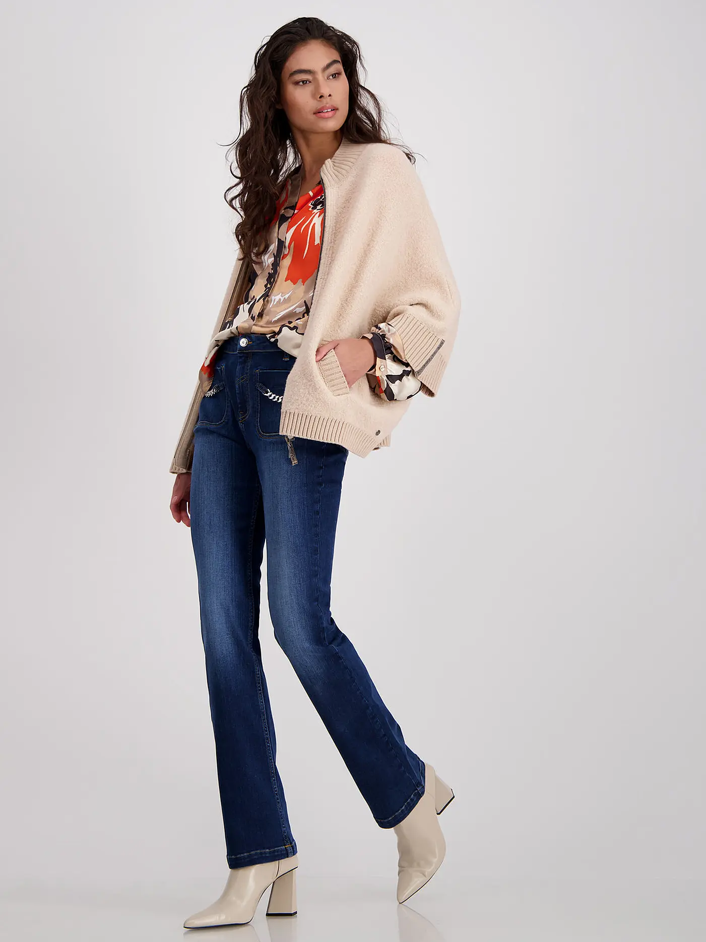 MONARI | Cape - Poncho  | beige