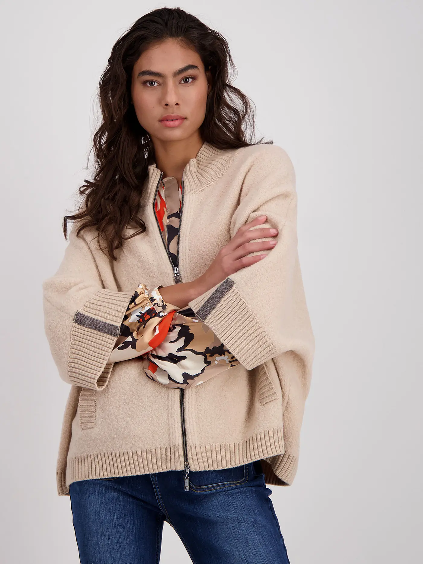 MONARI | Cape - Poncho  | beige