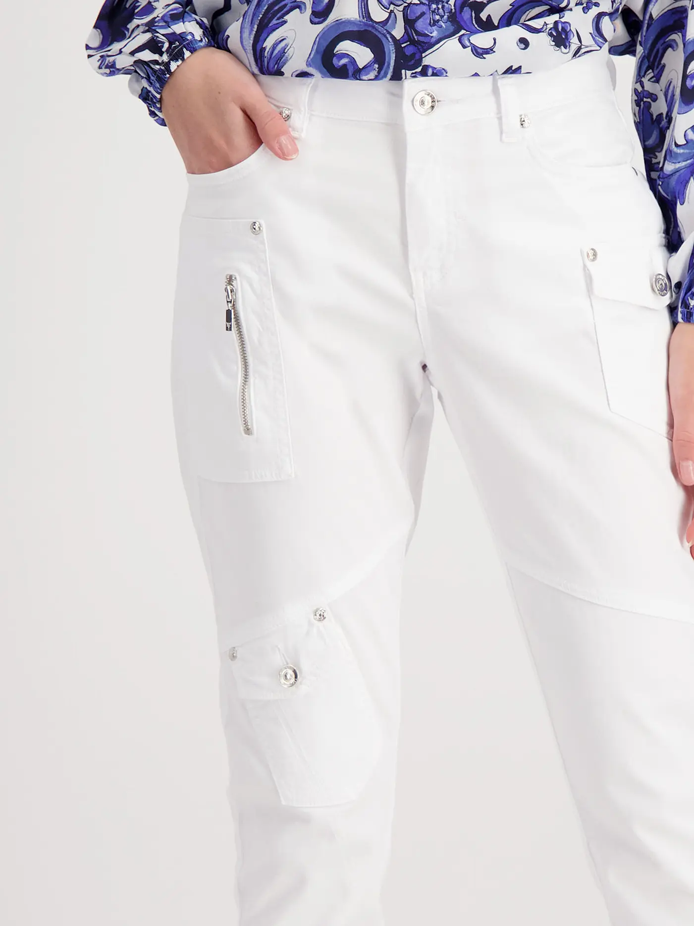 MONARI | Hose Skinny Fit | weiss