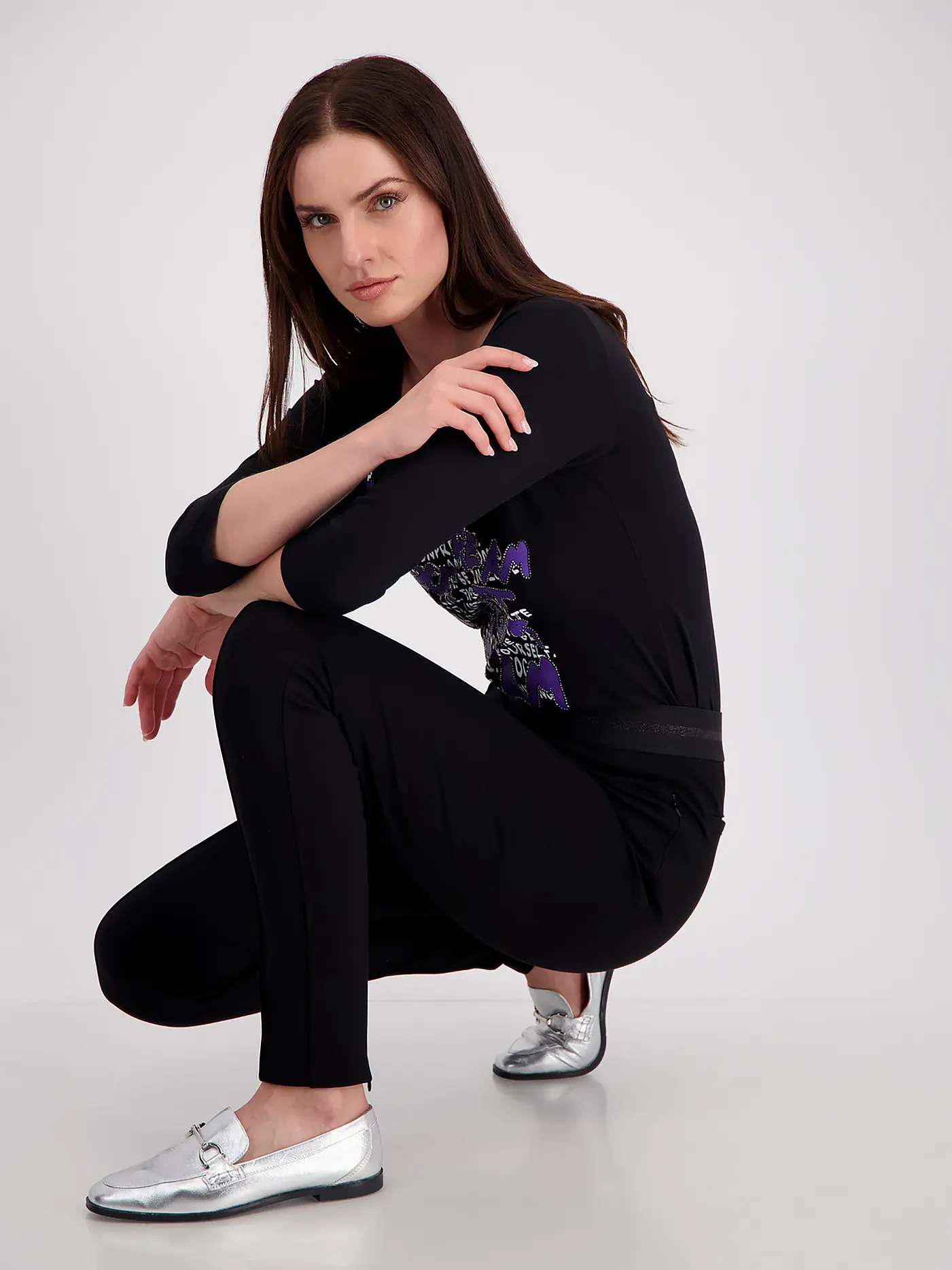 MONARI | Hose | schwarz