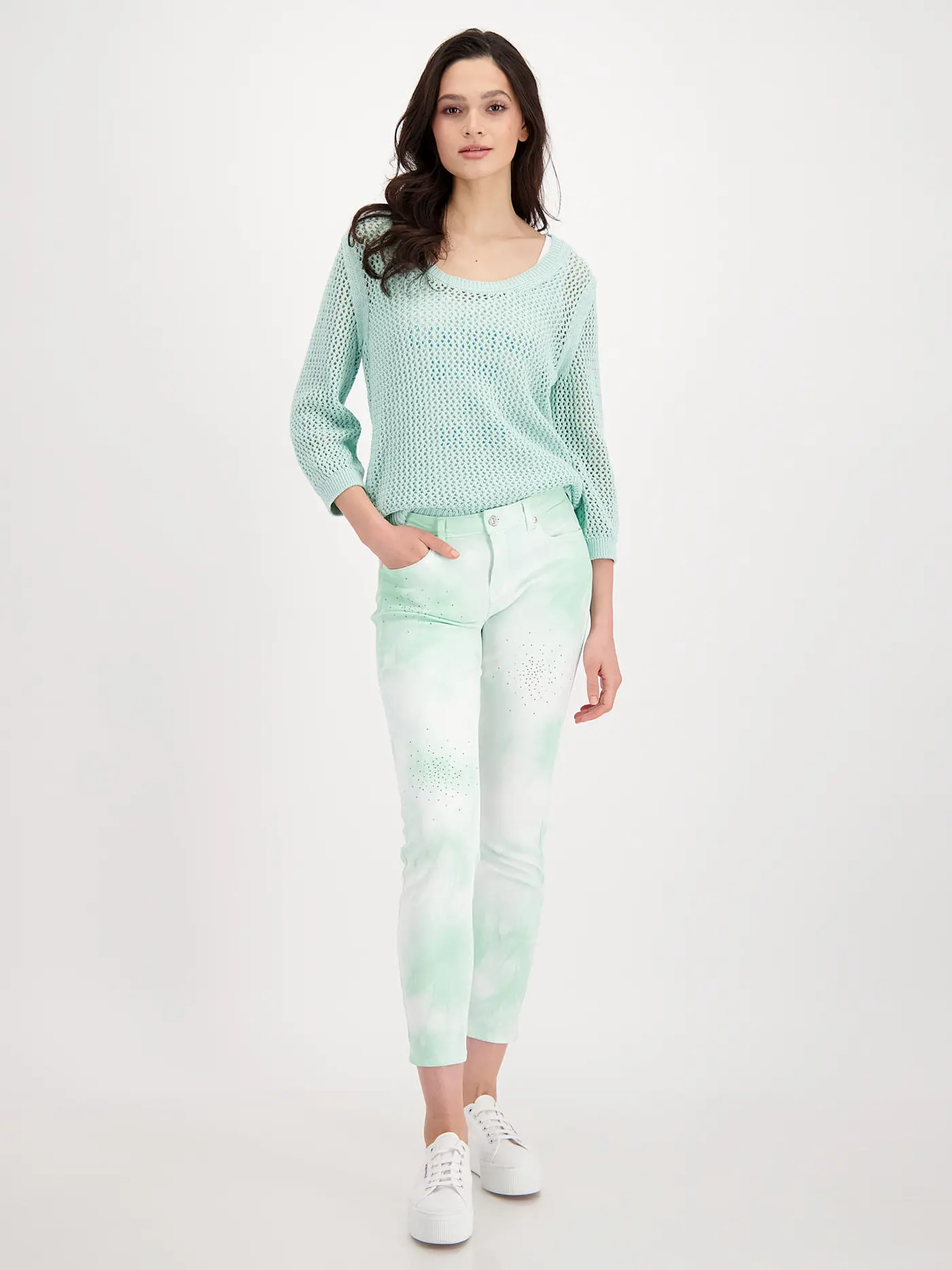 MONARI | Jeans Skinny Fit 7/8  | mint