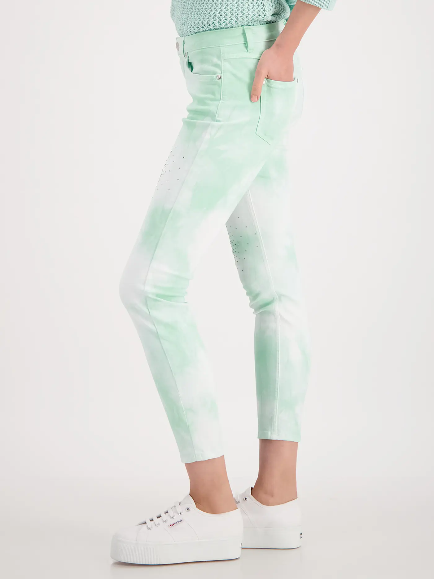 MONARI | Jeans Skinny Fit 7/8  | mint