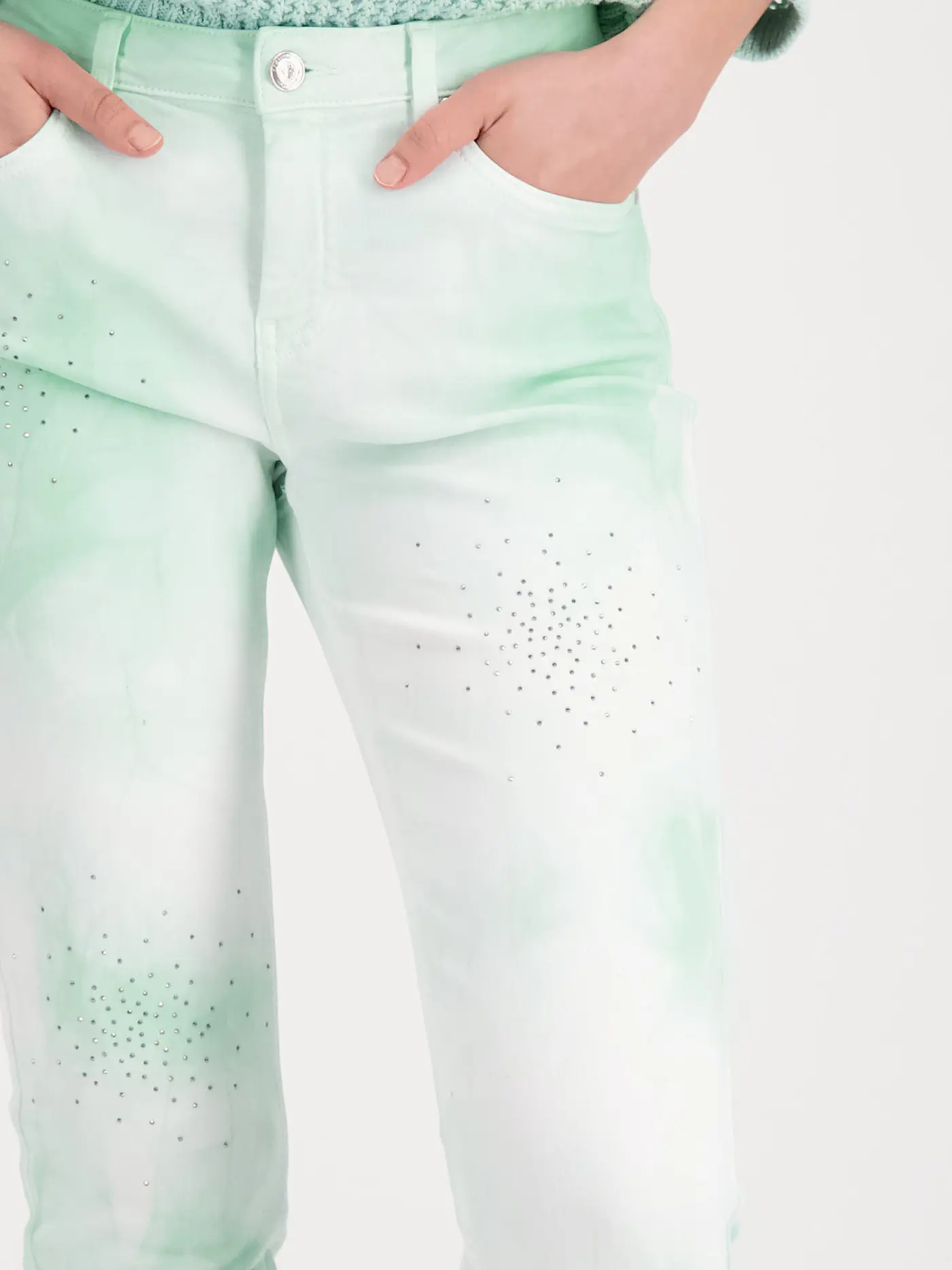 MONARI | Jeans Skinny Fit 7/8  | mint