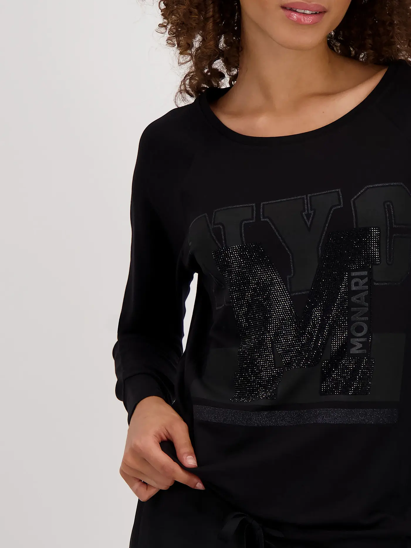MONARI | Langarmshirt | schwarz