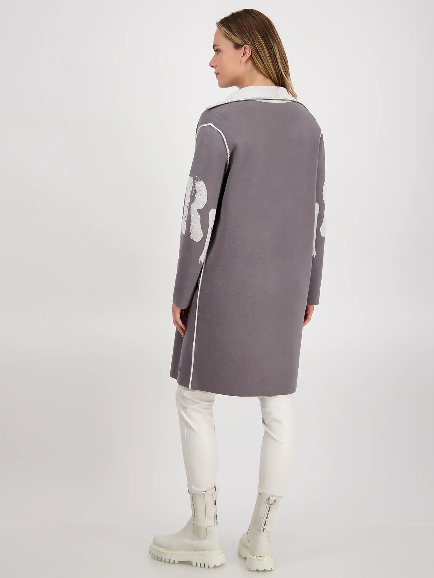 MONARI | Wende Strickjacke  | grau
