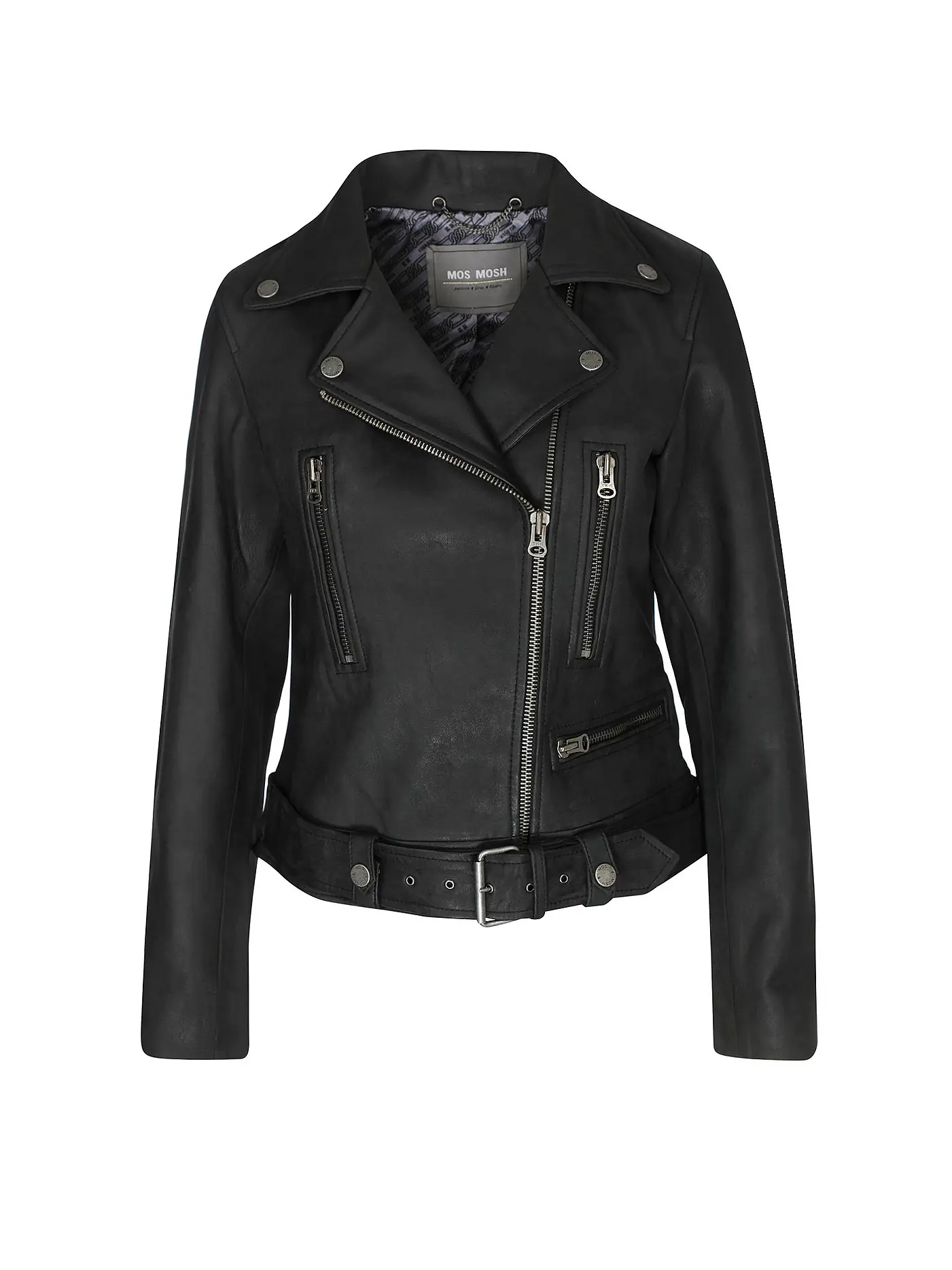 MOS MOSH | Lederjacke MMALMINA | schwarz
