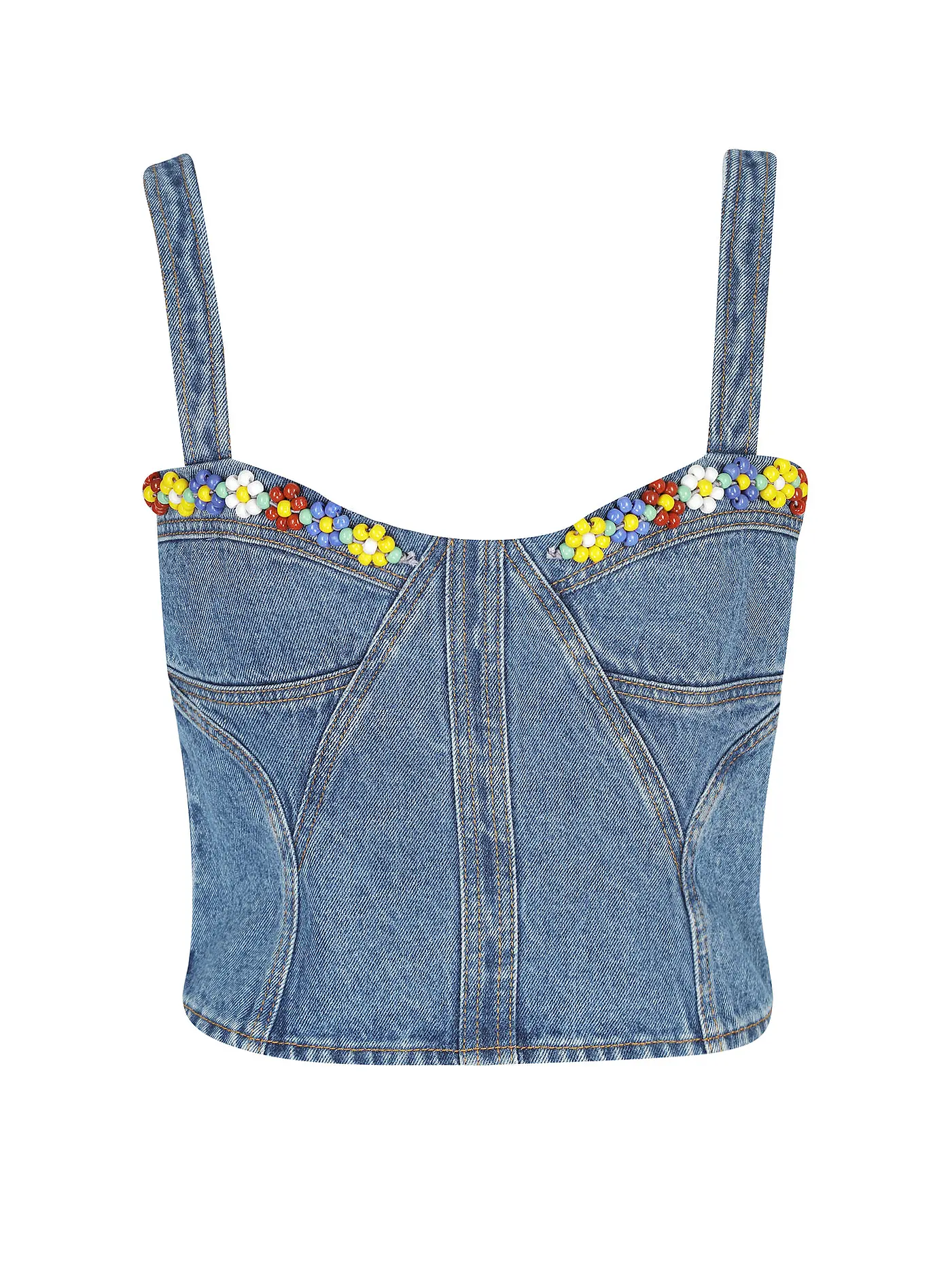 MSGM | Cropped Jeanstop | blau