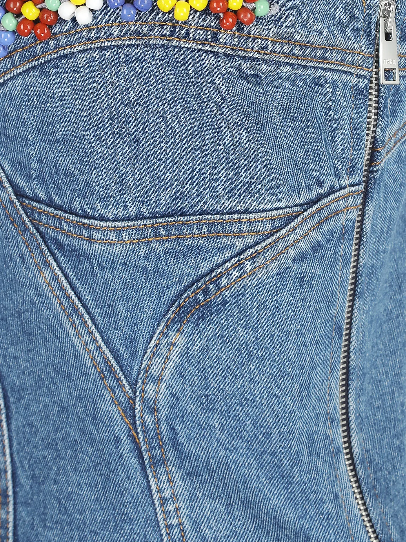 MSGM | Cropped Jeanstop | blau