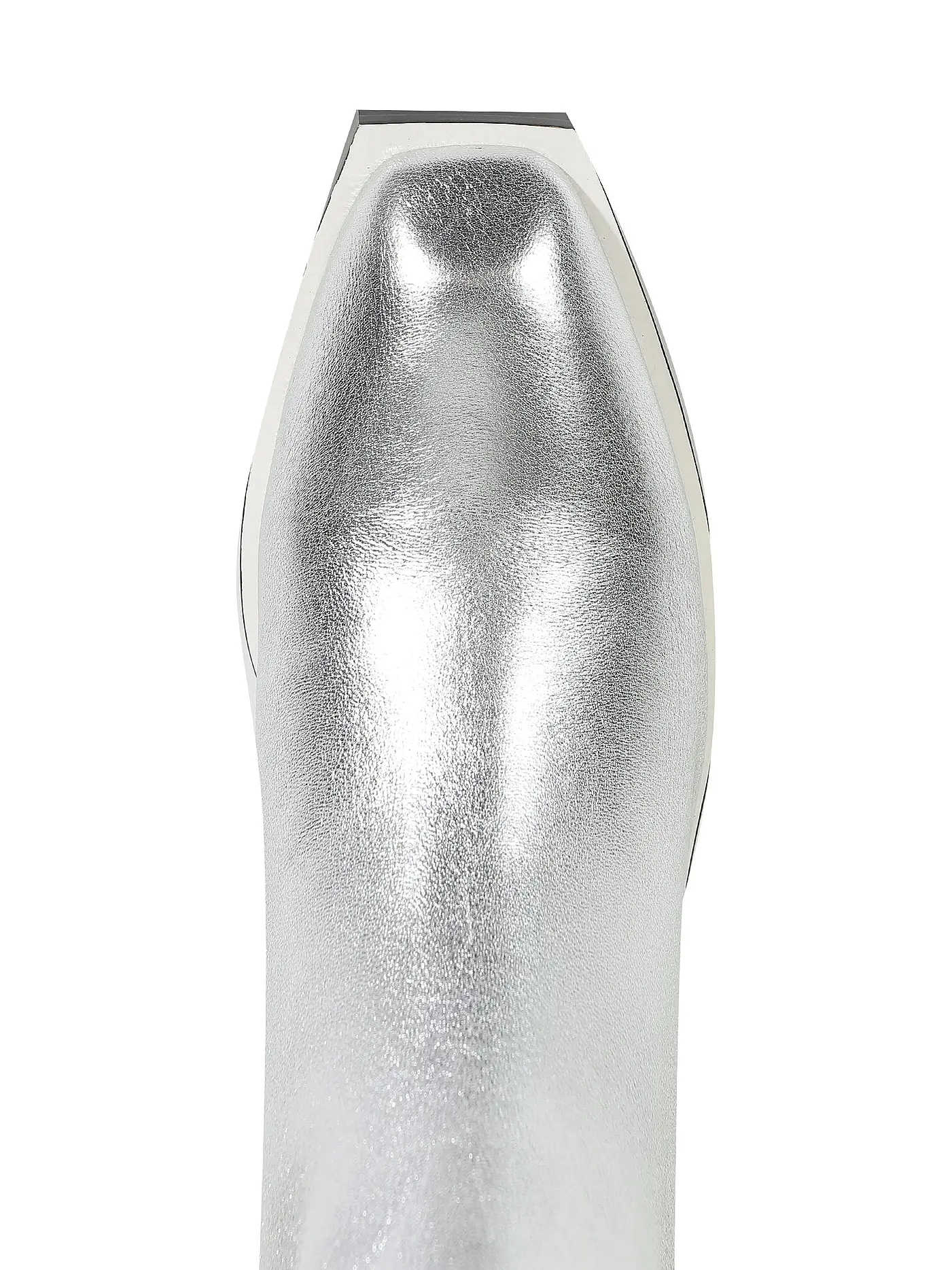 MSGM | Lederstiefel | silber