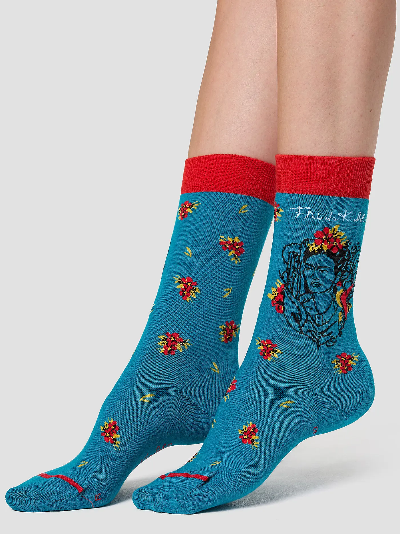 MUSEARTA | Damen Socken FRIDA WITH HUMMINGBIRD green (36-40) | petrol