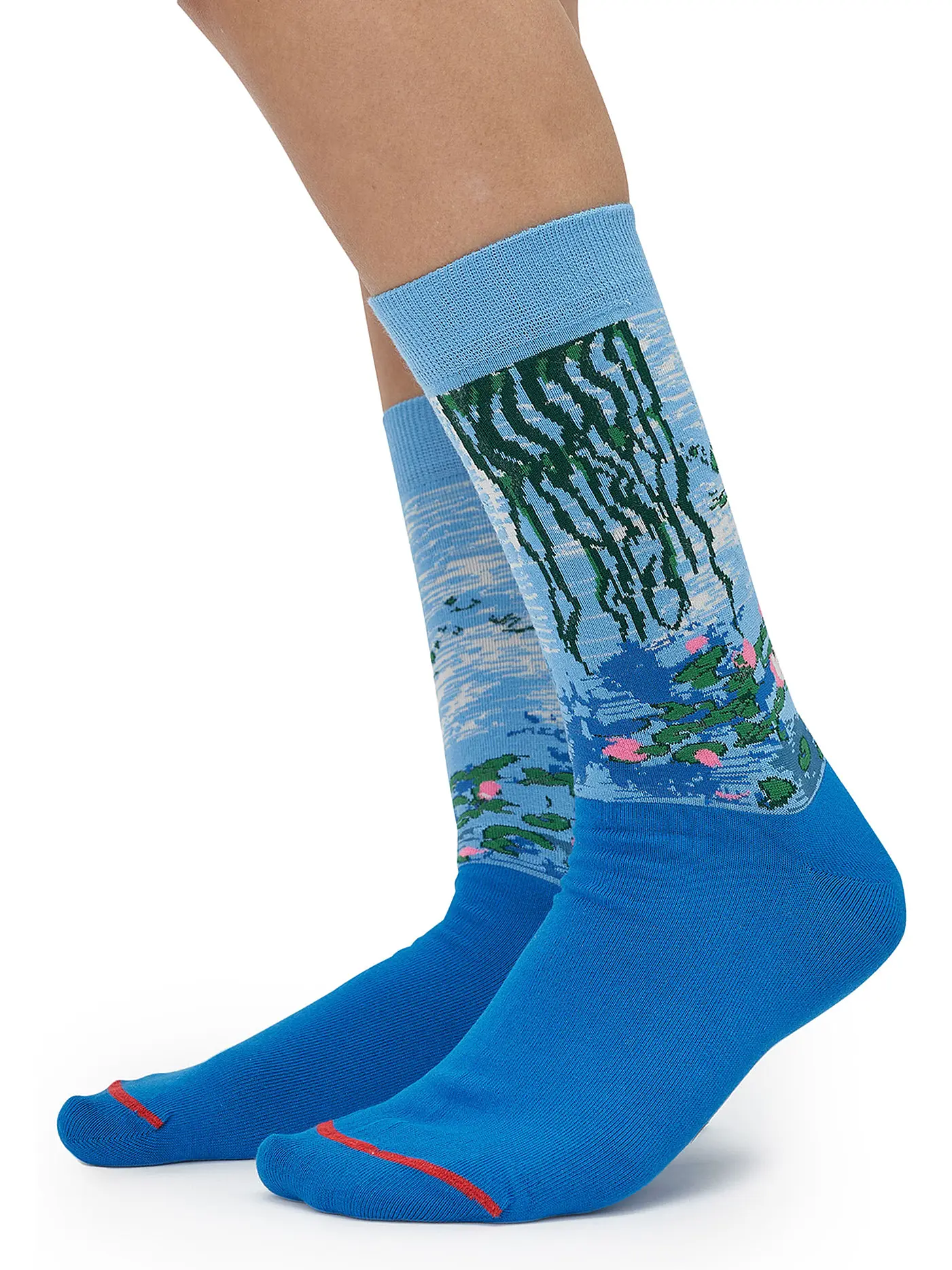 MUSEARTA | Damen Socken WATER LILIES II - CLAUDE MONET blue (36-40) | blau