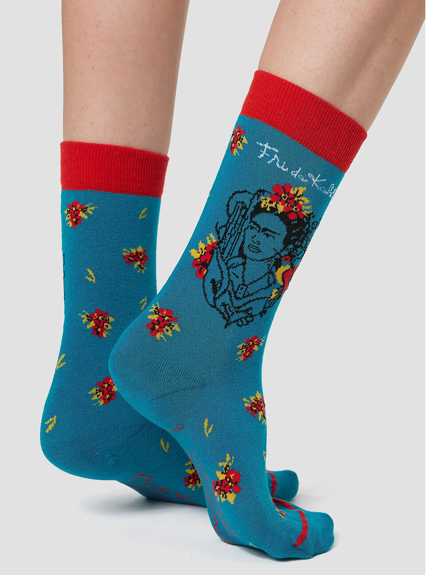 MUSEARTA | Herren Socken FRIDA WITH HUMMINGBIRD green (40-46) | petrol