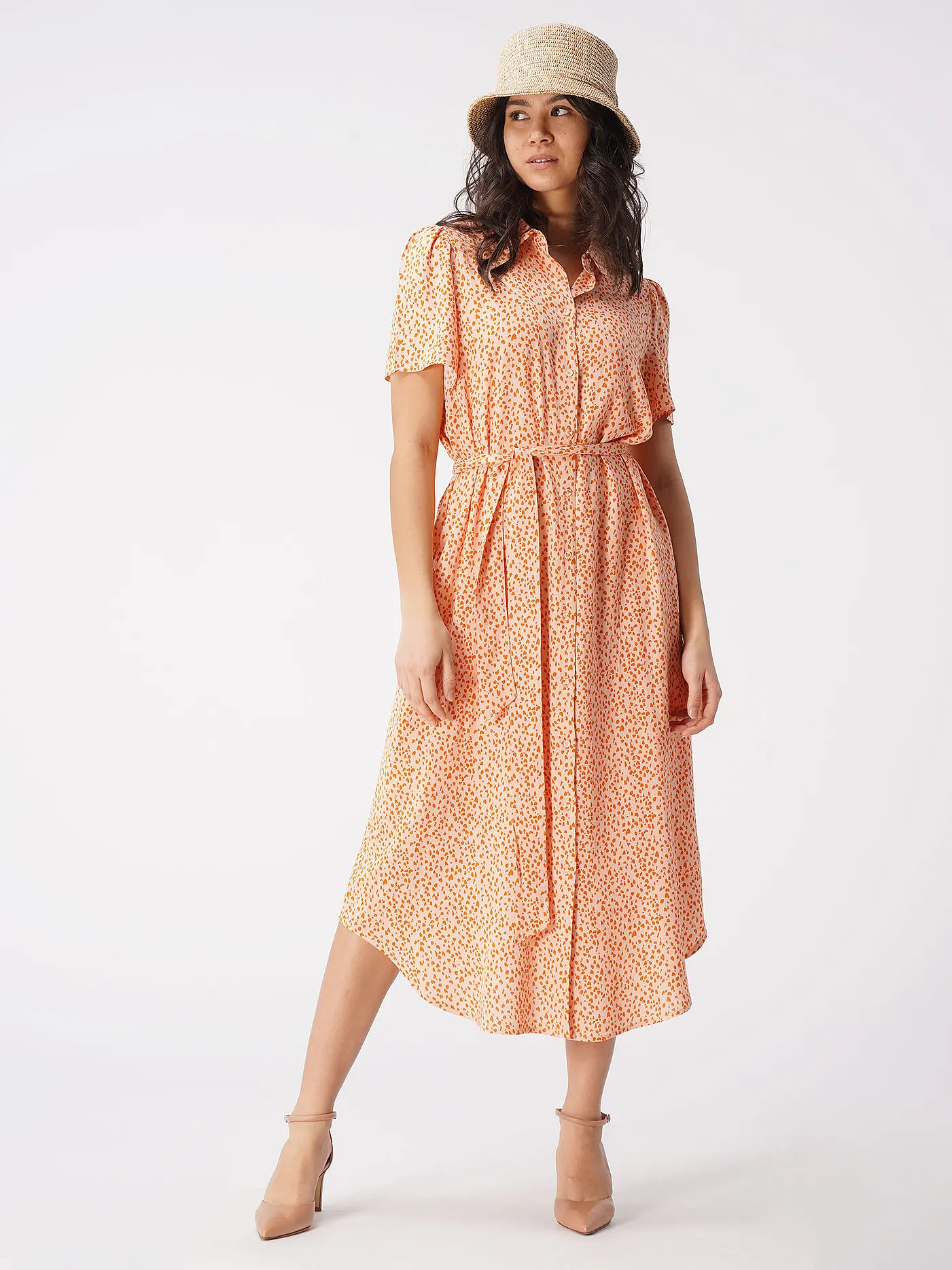 NÜMPH | Midikleid NULYDIA | orange