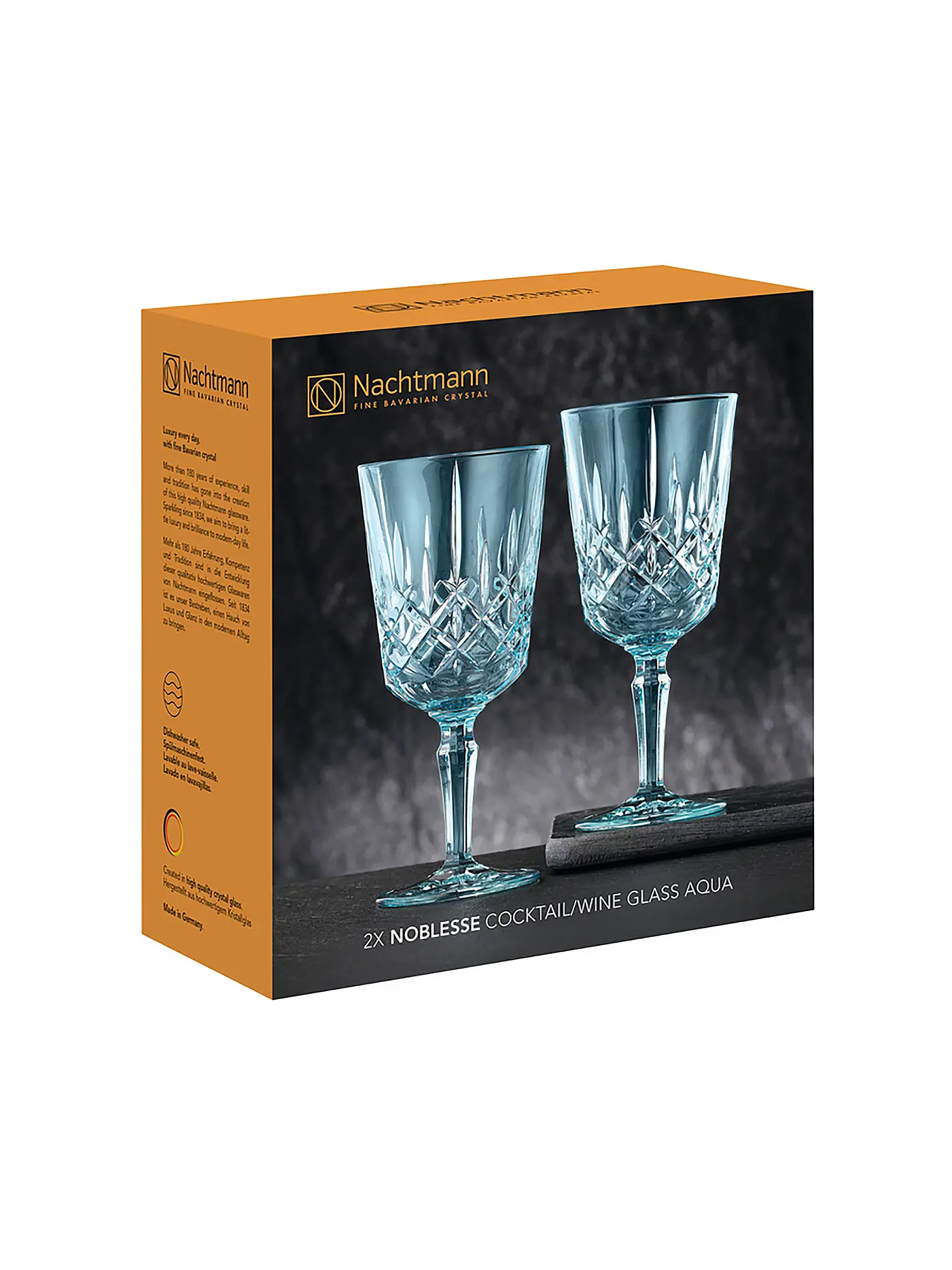 NACHTMANN | Cocktail- / Weinglas 2er Set 355ml NOBLESSE Aqua | hellblau