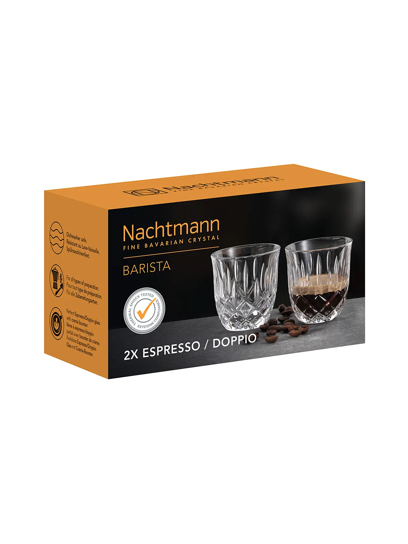 NACHTMANN | Espresso Doppio Glas 2er Set NOBLESSE Barista 90ml | transparent