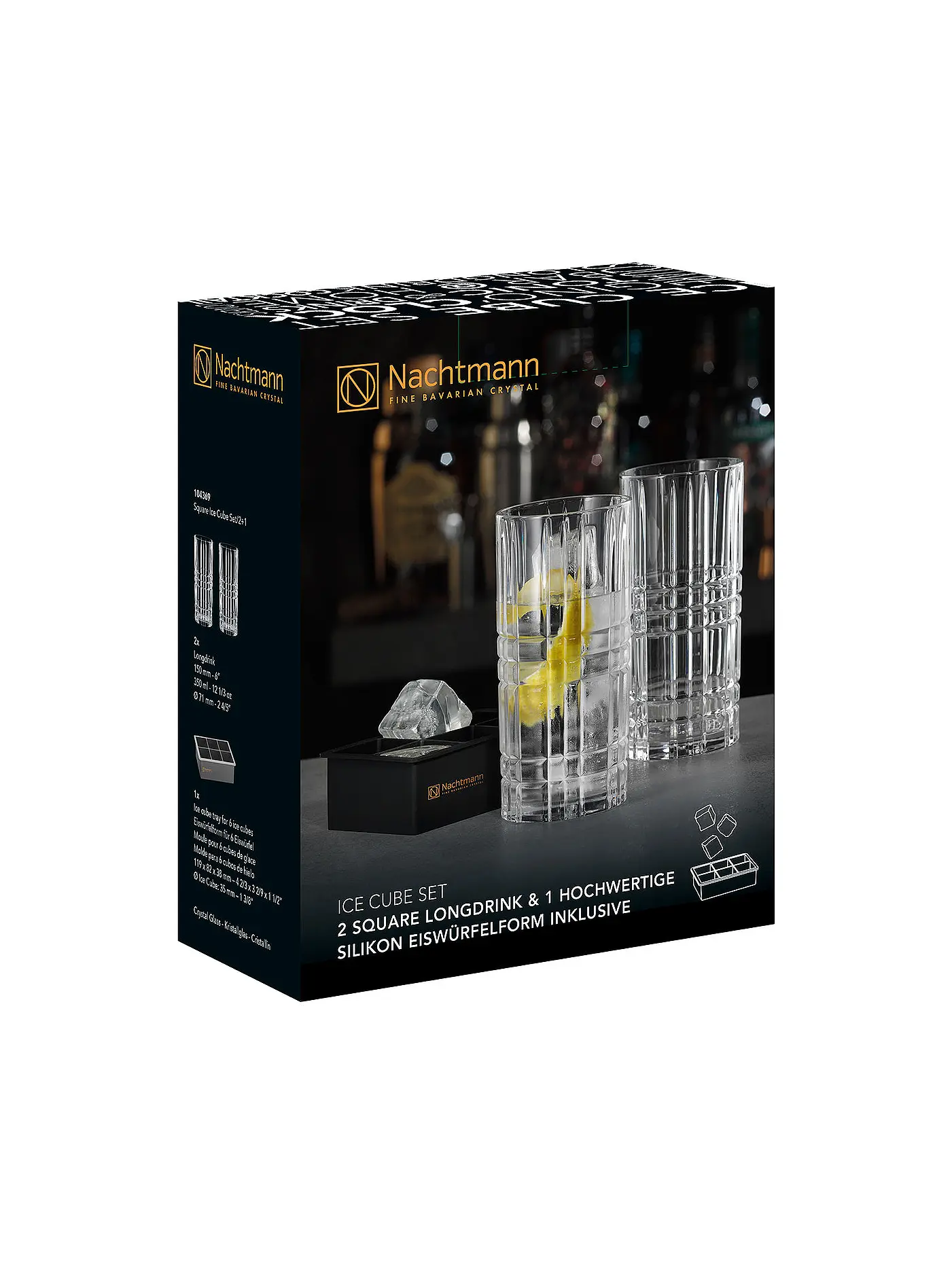 NACHTMANN | Longdrinkglas Set 2er Set SQUARE 350ml | transparent