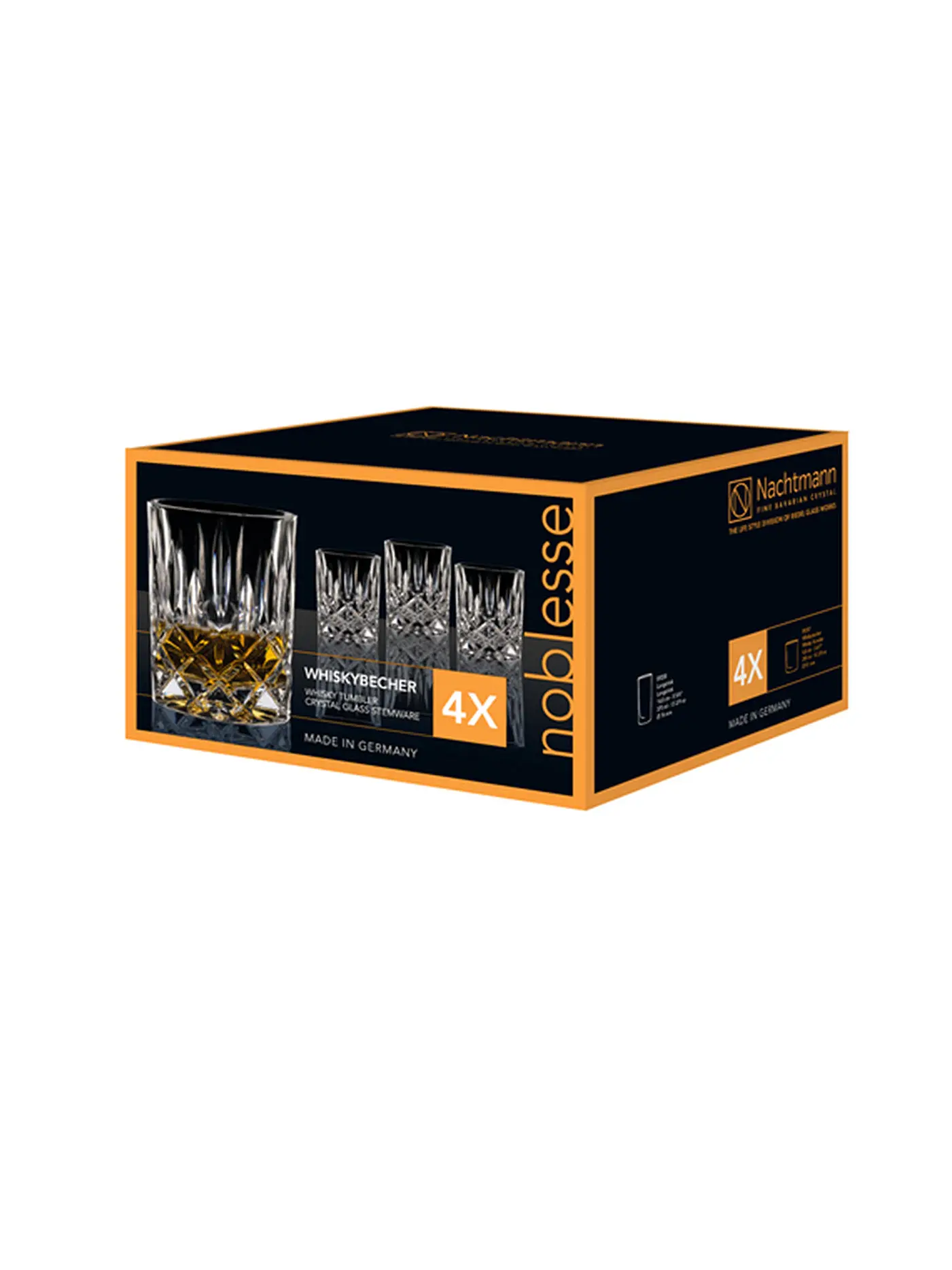 NACHTMANN | Whiskyglas 4er Set NOBLESSE 295ml | transparent