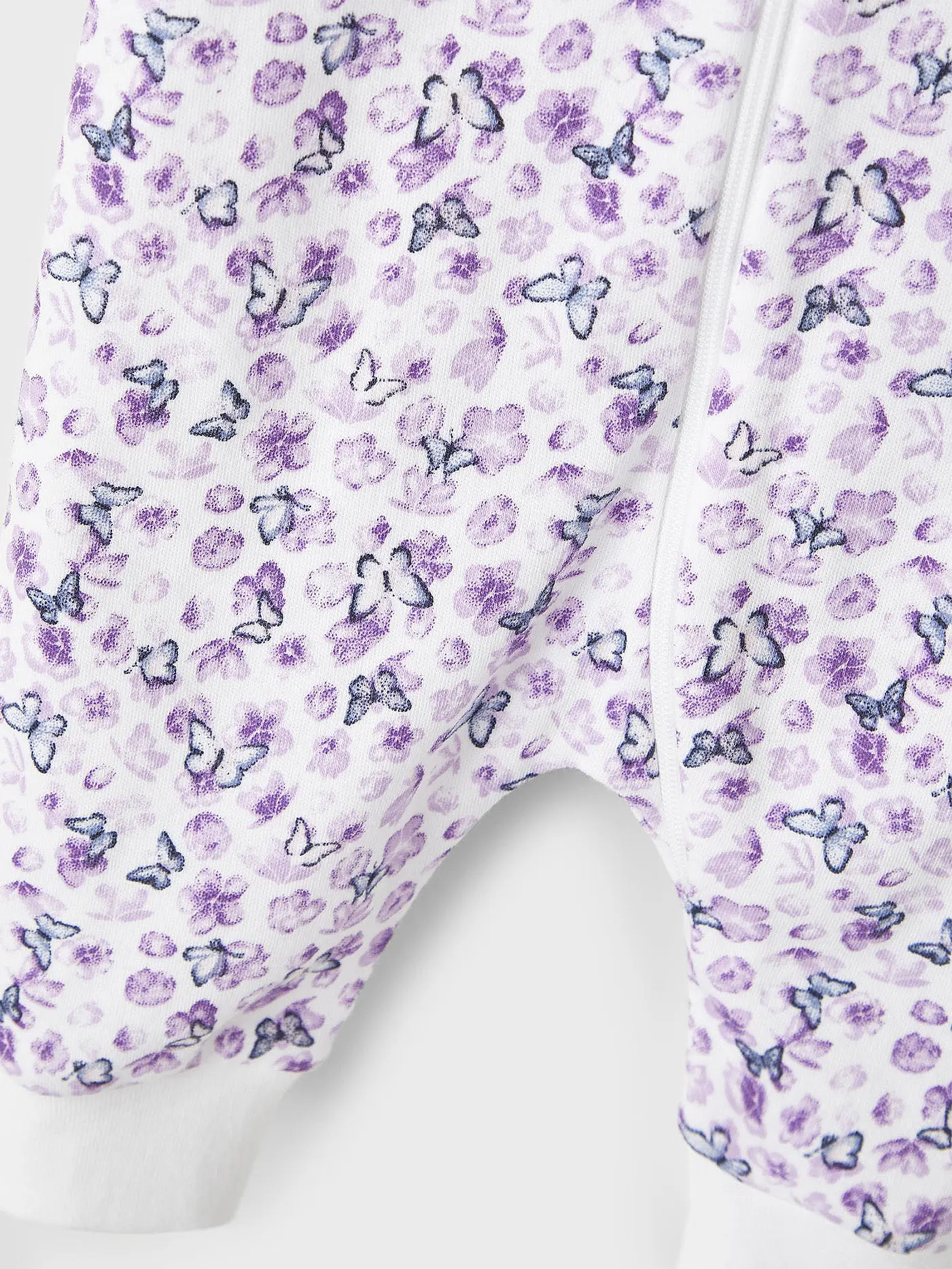 NAME IT | Baby Schlafoverall 2er Pkg  PURPLE FLOWER | lila