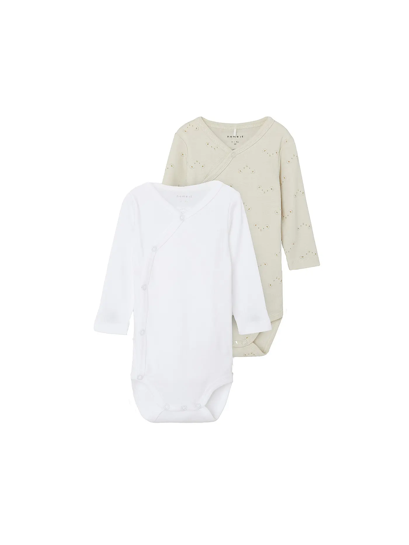 NAME IT | Baby Wickelbody 2-er Pkg. NBNBODY | creme