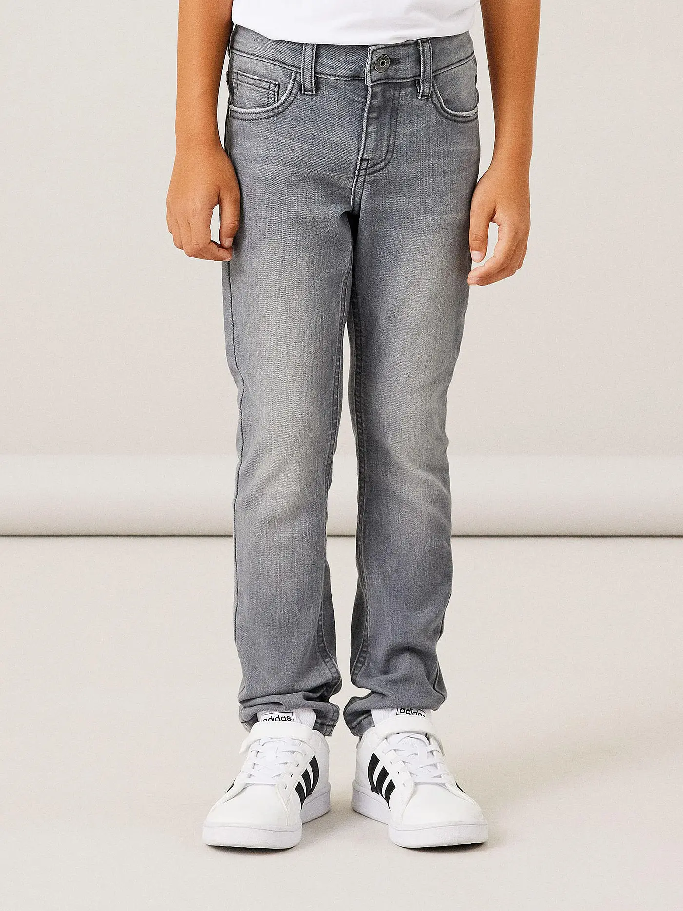 NAME IT | Jungen Jeans Slim Fit NKMSILAS  | hellgrau