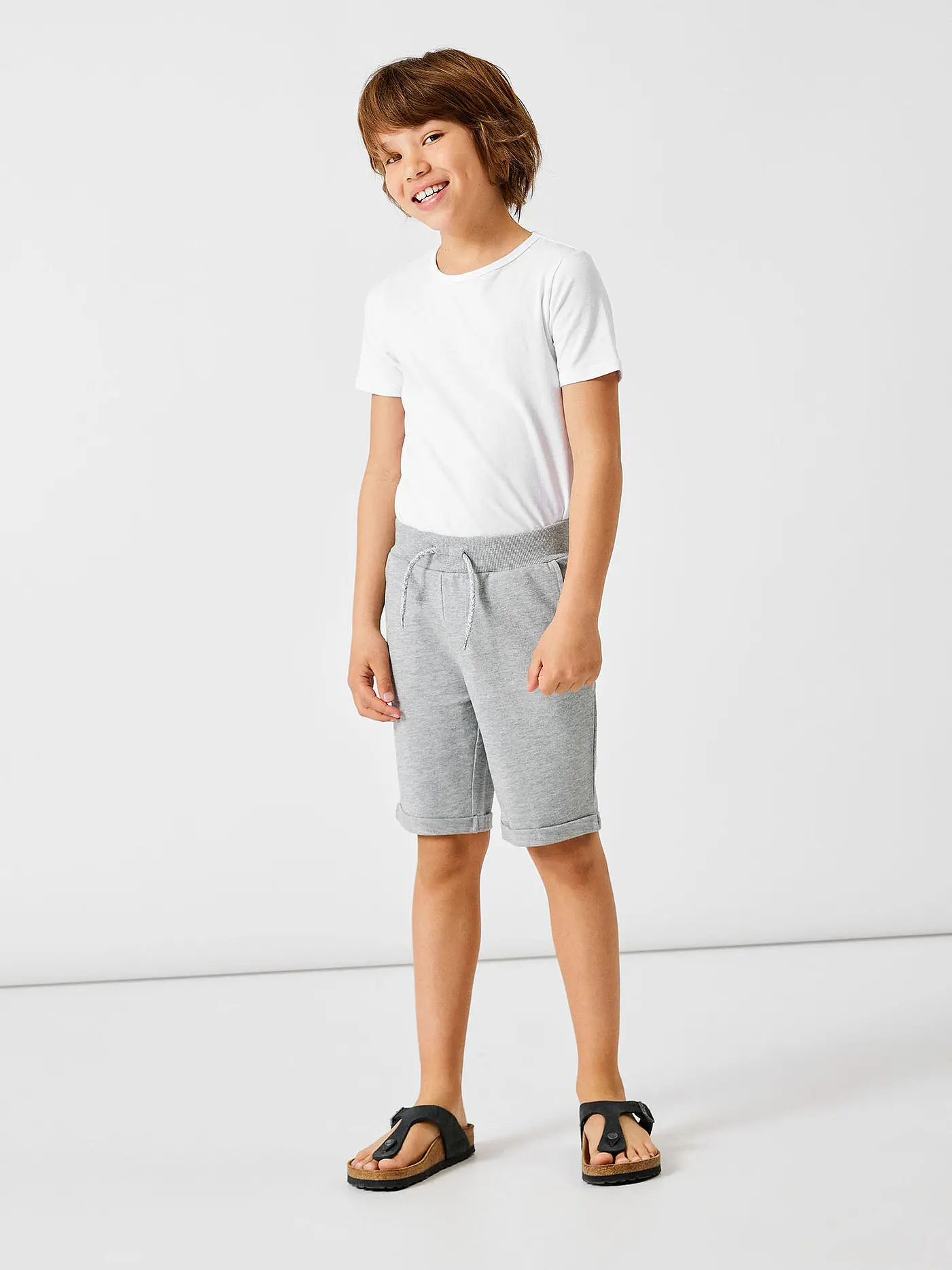 NAME IT | Jungen Sweatshorts NKMVERMO  | grau