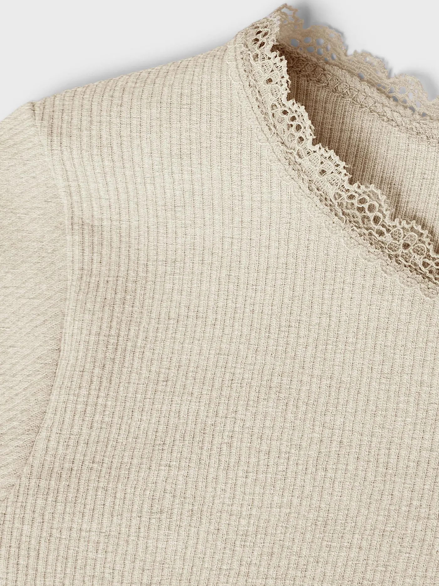 NAME IT | Mädchen Langarmshirt NMFKAB  | creme