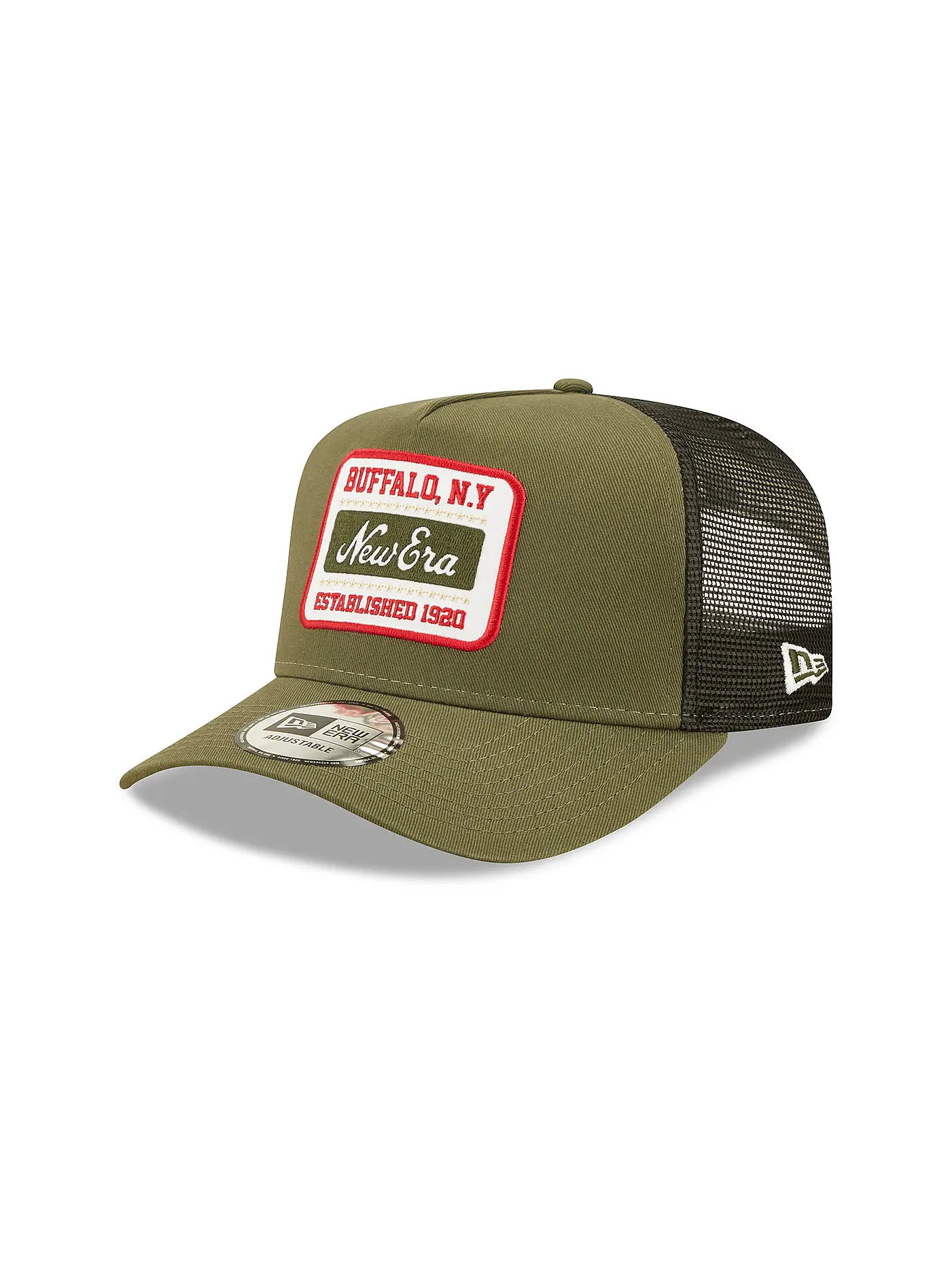 NEW ERA | Kappe STATE PATCH TRUCKER | olive