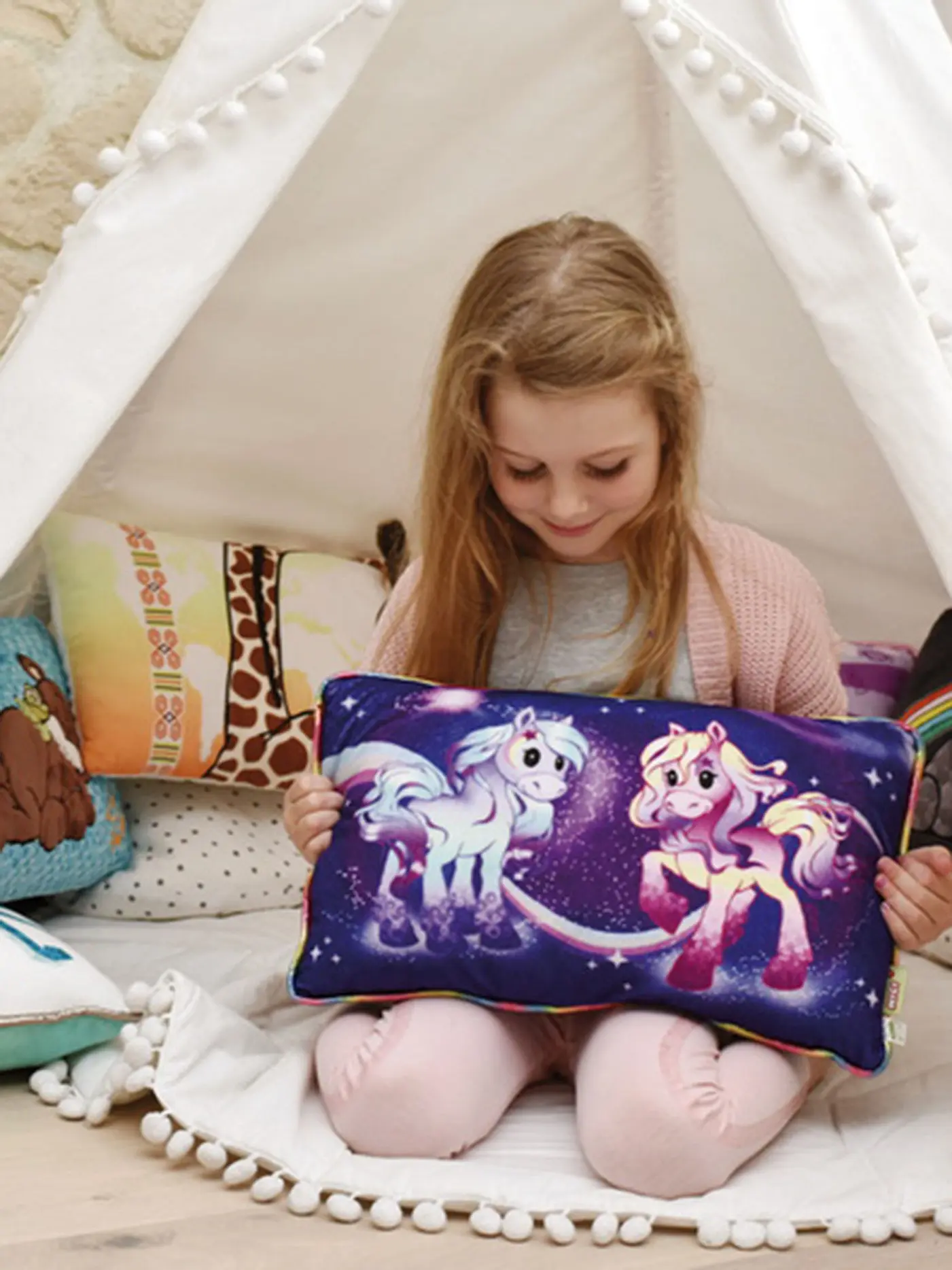 NICI | Kissen Pony Dtars rechteckig 43x25cm | lila