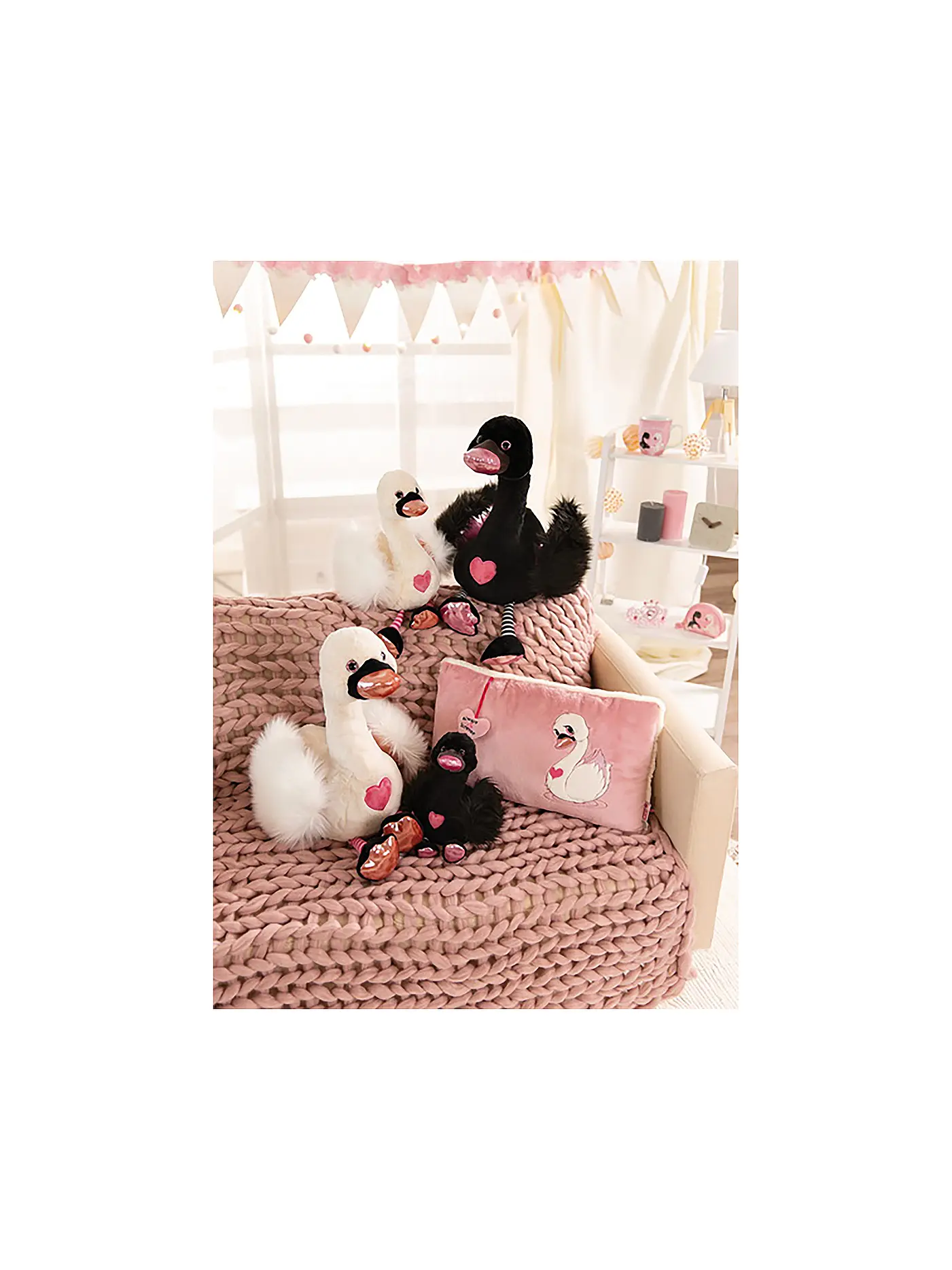 NICI | Plüschtier - Love Schwan Schwarz 25cm | schwarz