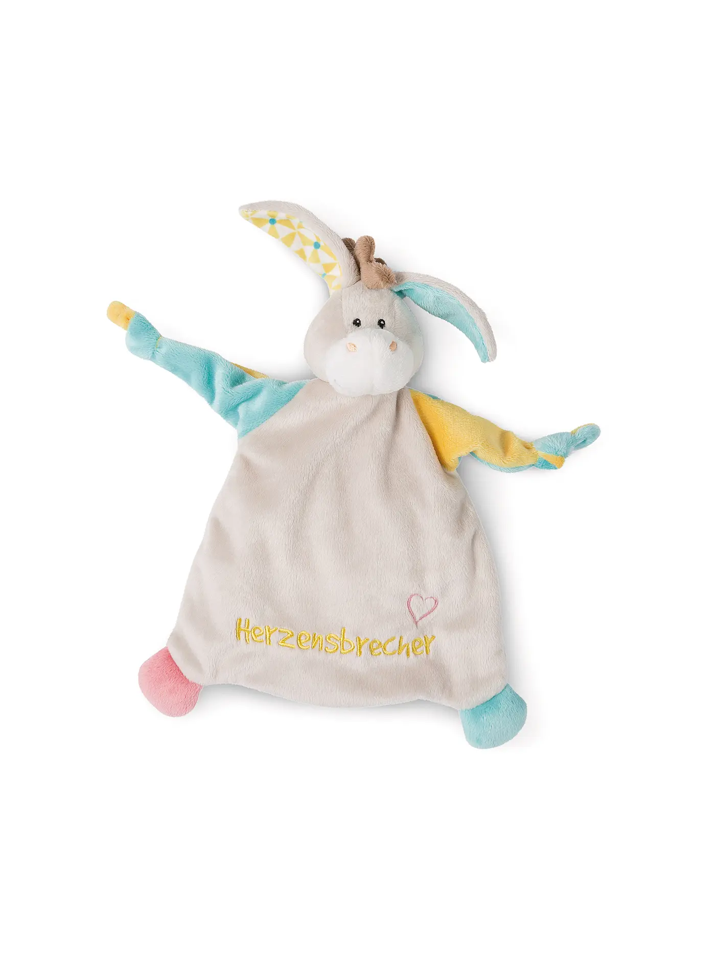 NICI | Schmusetuch - Esel - Herzensbrecher | beige