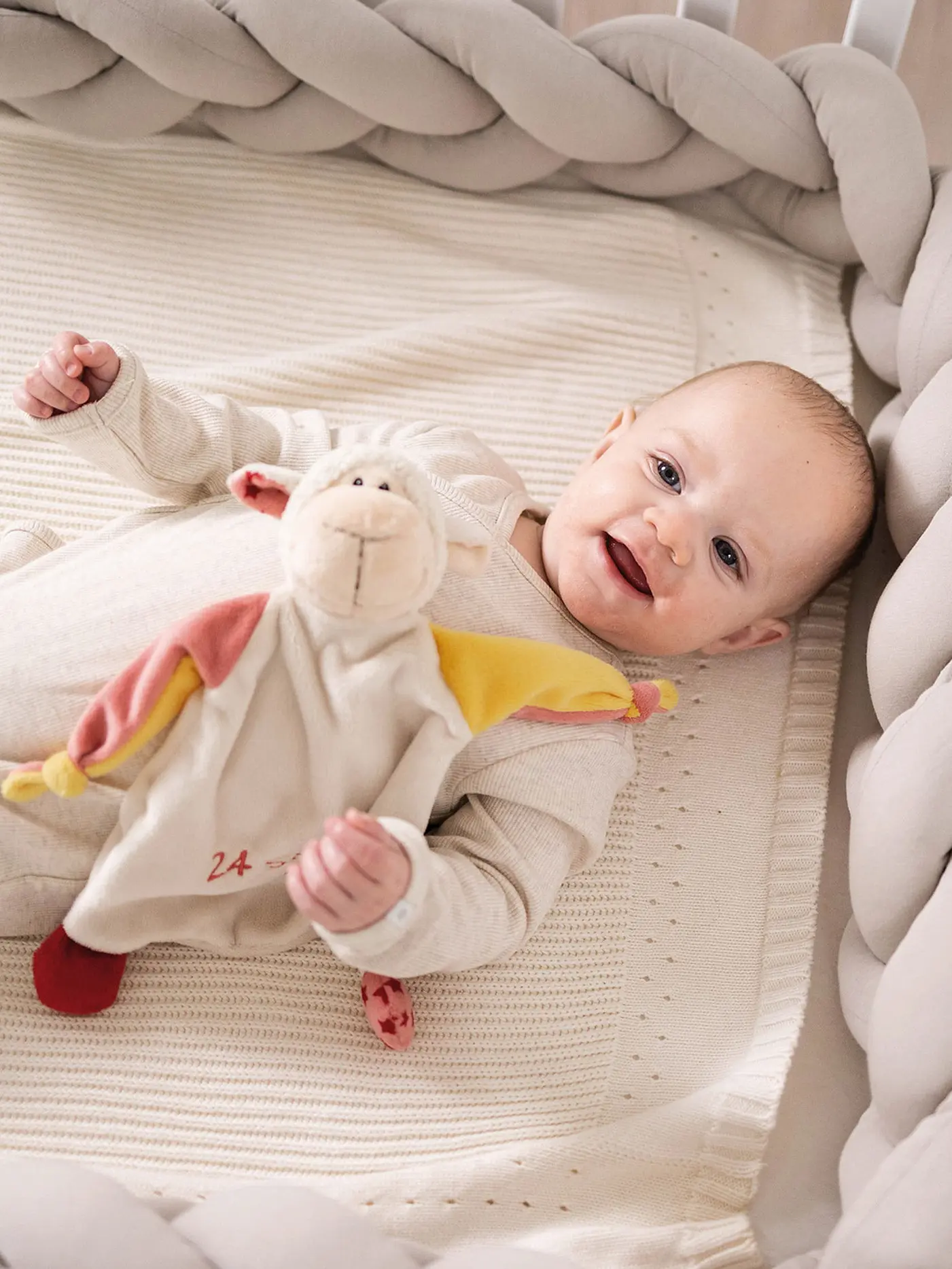 NICI | Schmusetuch - Lamm - 24 Stunden Job | creme