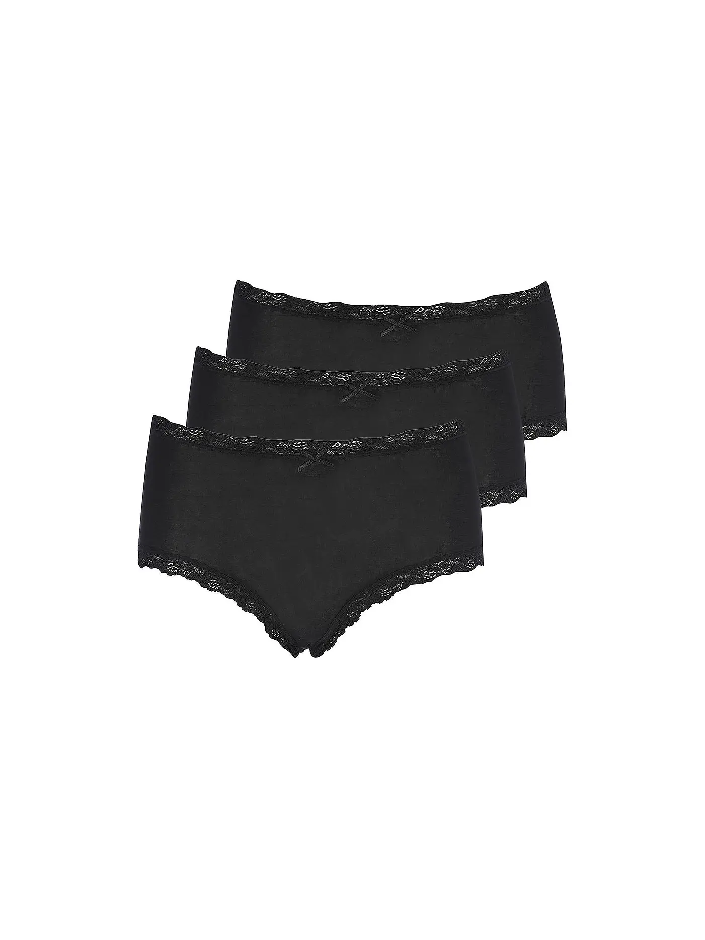 NINA VON C | Taillenslip 3er-Pkg. schwarz | schwarz