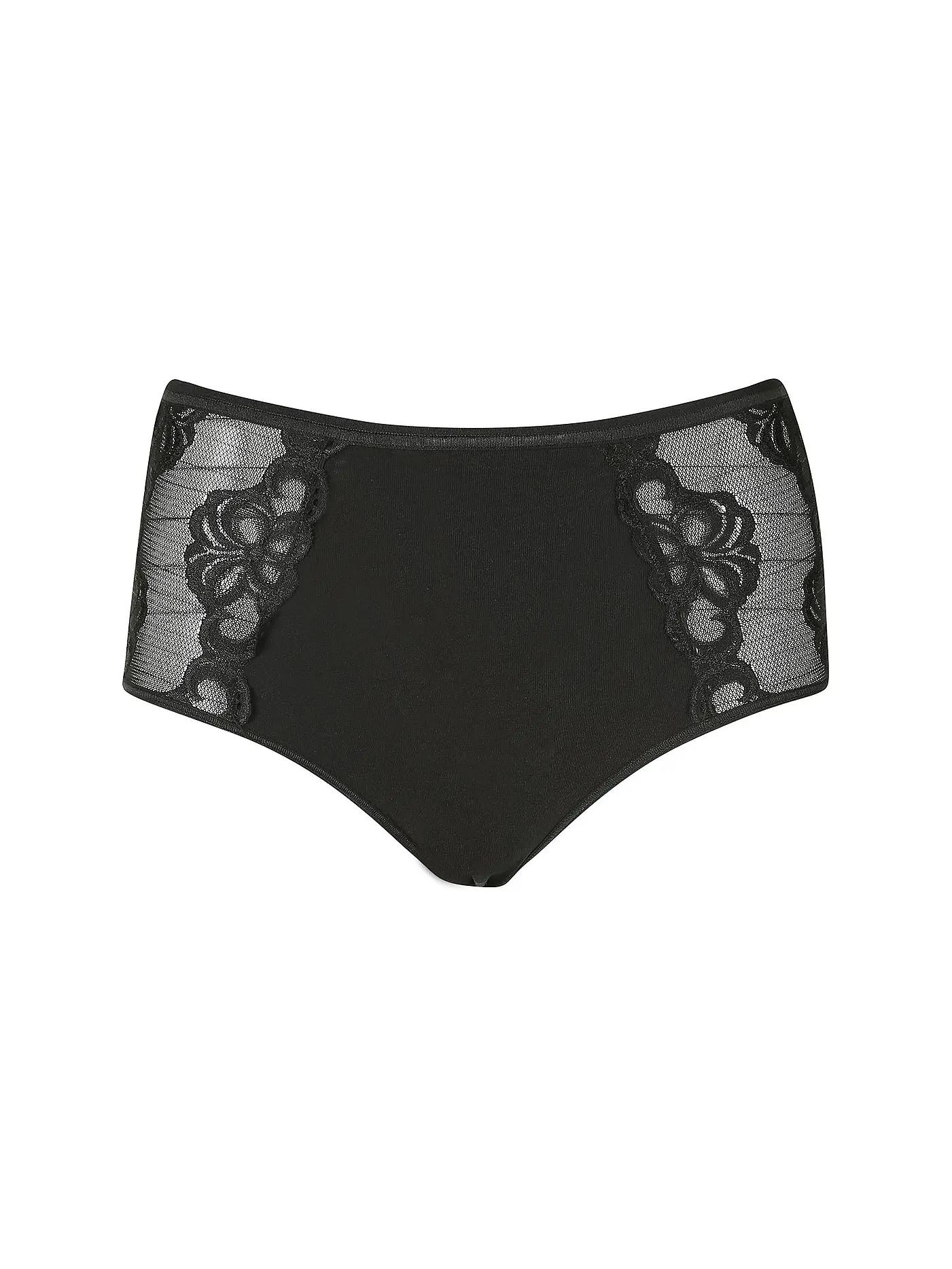 NINA VON C | Taillenslip mit Spitze Schwarz | schwarz