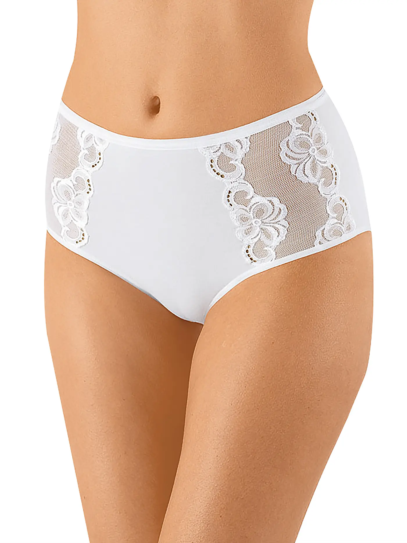 NINA VON C | Taillenslip mit Spitze Weiss | weiss