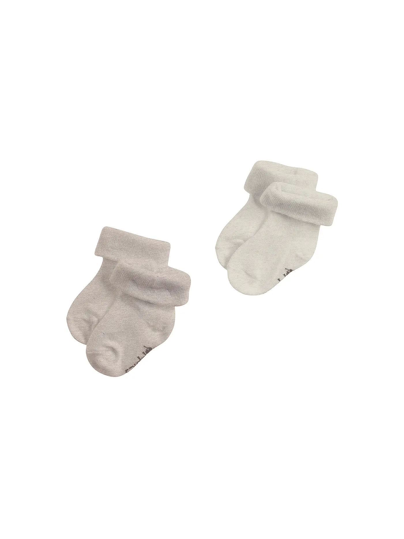 NOPPIES | Baby Socken 2er Pkg. taupe mel  | beige