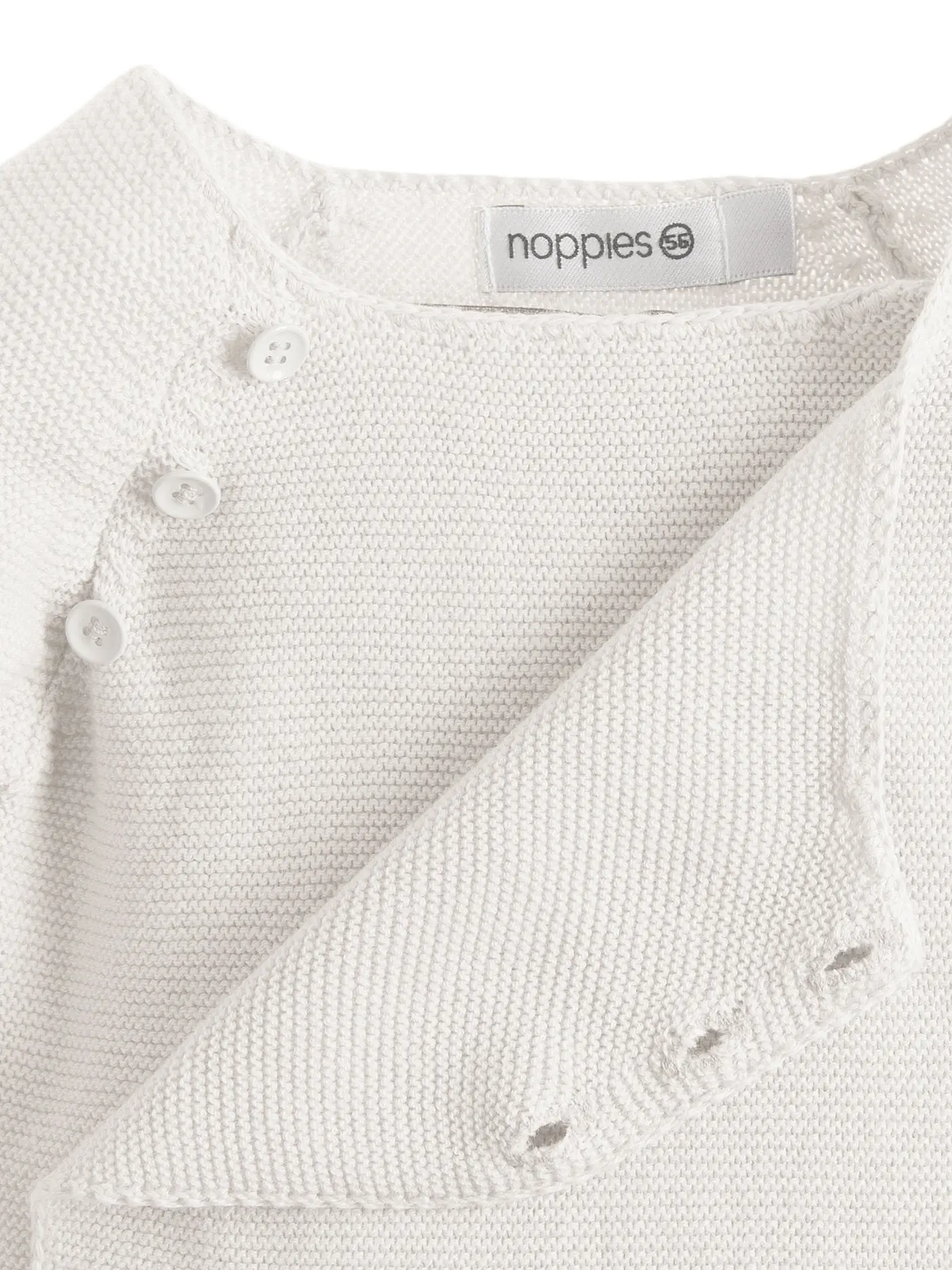 NOPPIES | Baby Strickjacke PINO | weiss