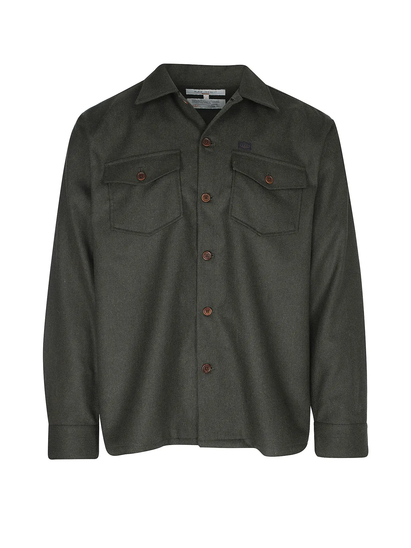 NUDIE JEANS | Overshirt  | dunkelgrün